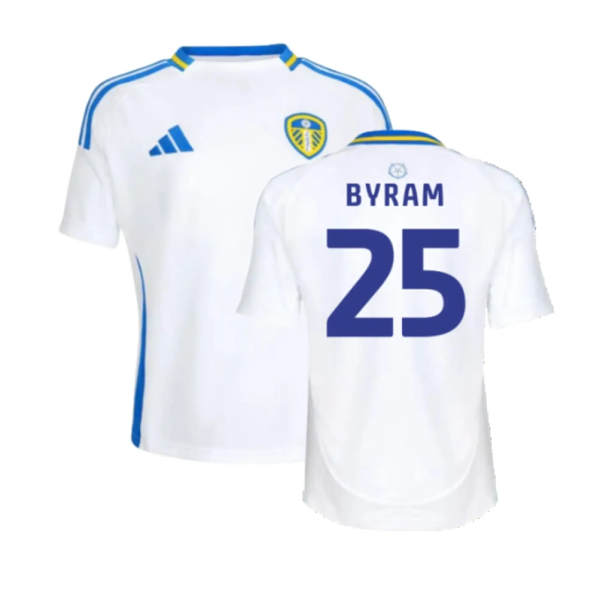 adidas Leeds United Kids SS Home Shirt 2024/25