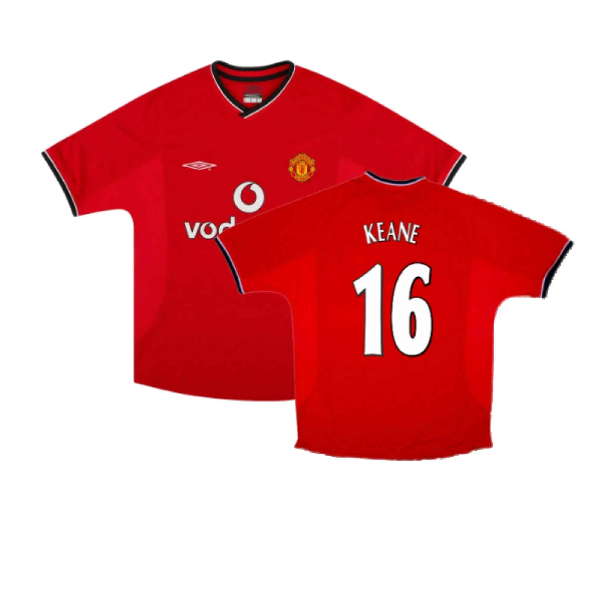 Umbro Manchester United Mens SS Home Shirt 2000/02 | NFoyHD-416584