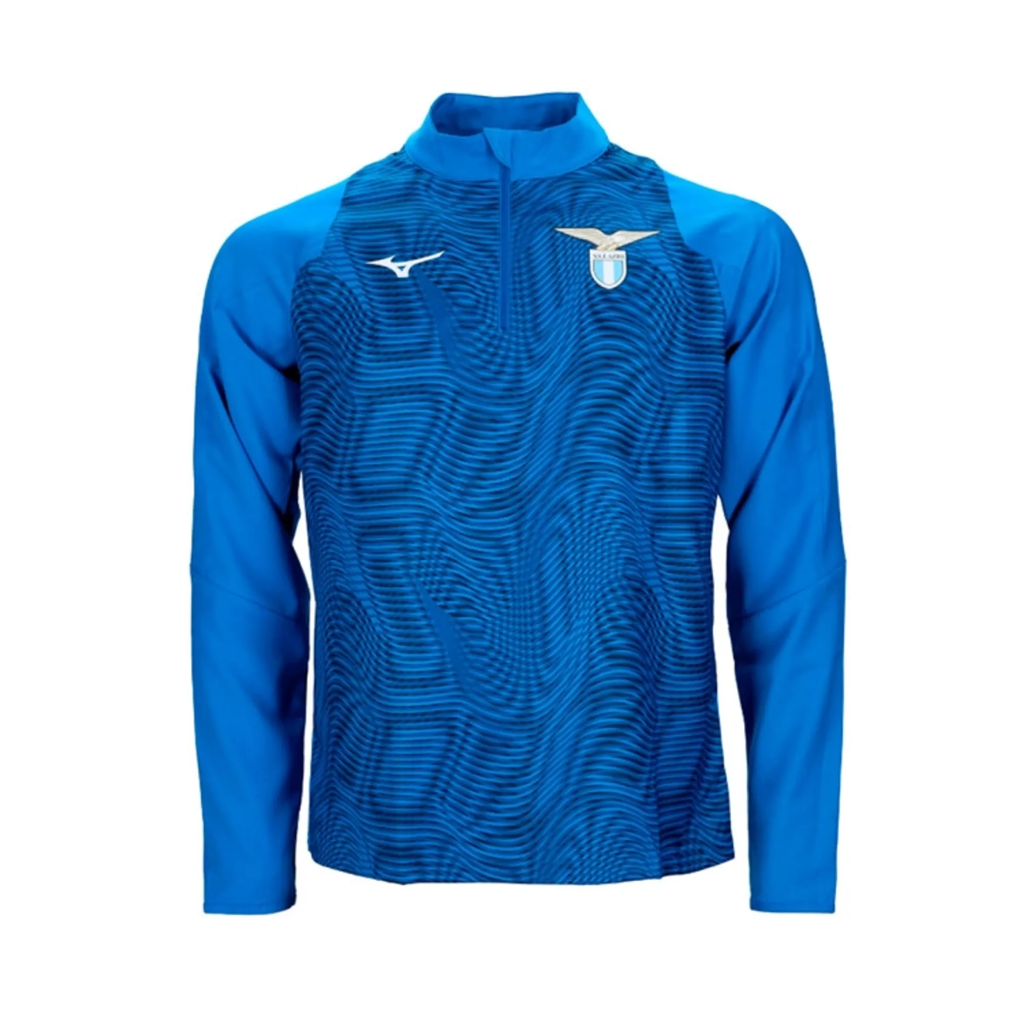 Lazio Pre-Match Half Zip Midlayer (Royal) 2023-2024 Men's Blue Size: Small Made By: Mizuno