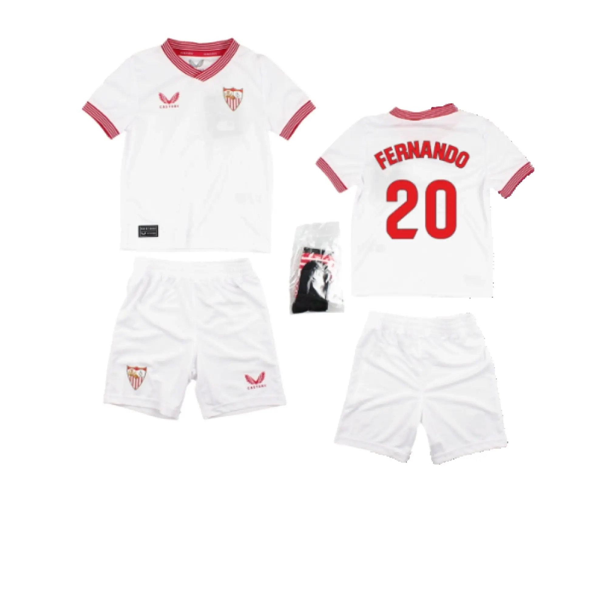 Castore Sevilla Kids SS Home Mini Kit 2023/24