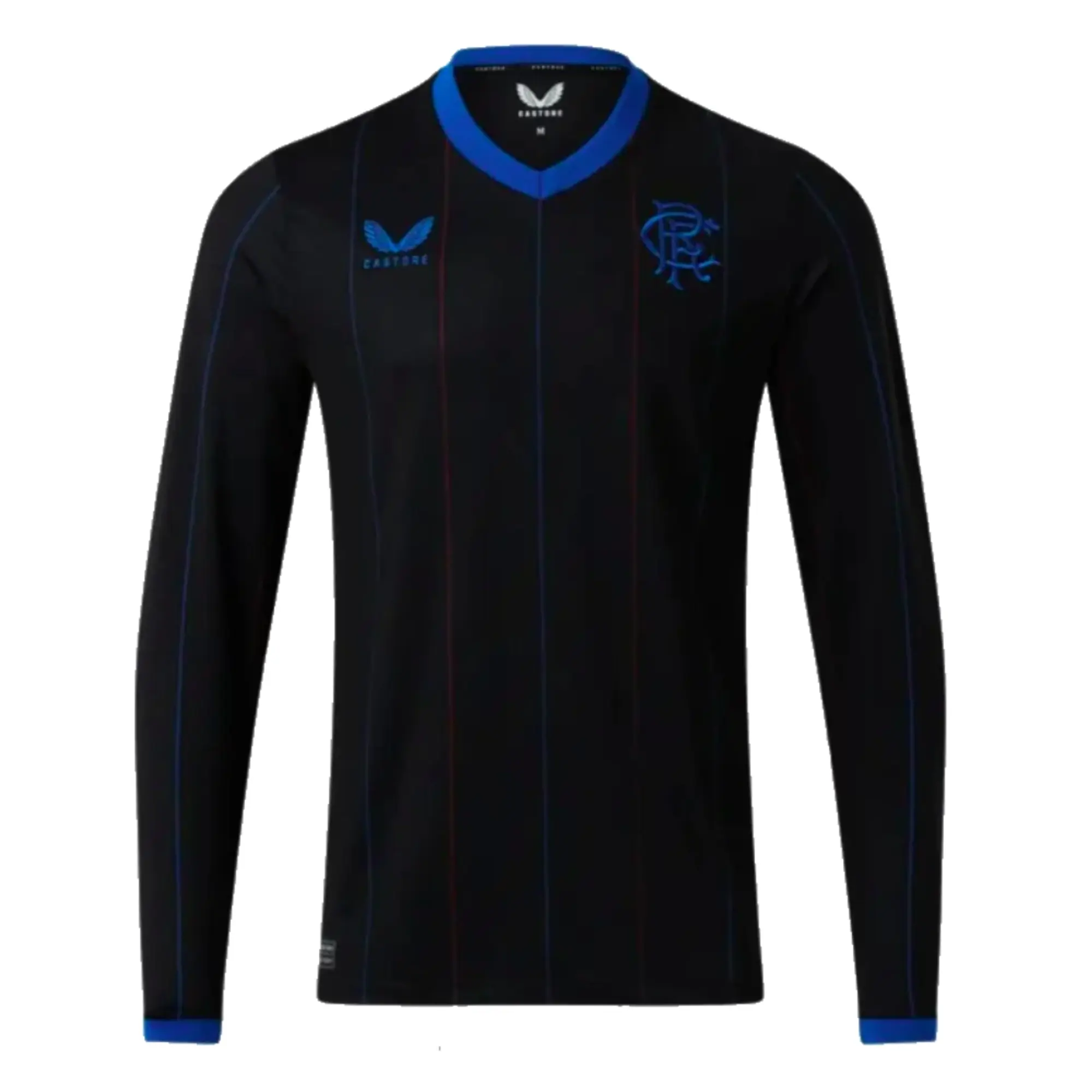 Rangers Fourth Long Sleeve Shirt 2022-2023 Men's Black Made By: Castore