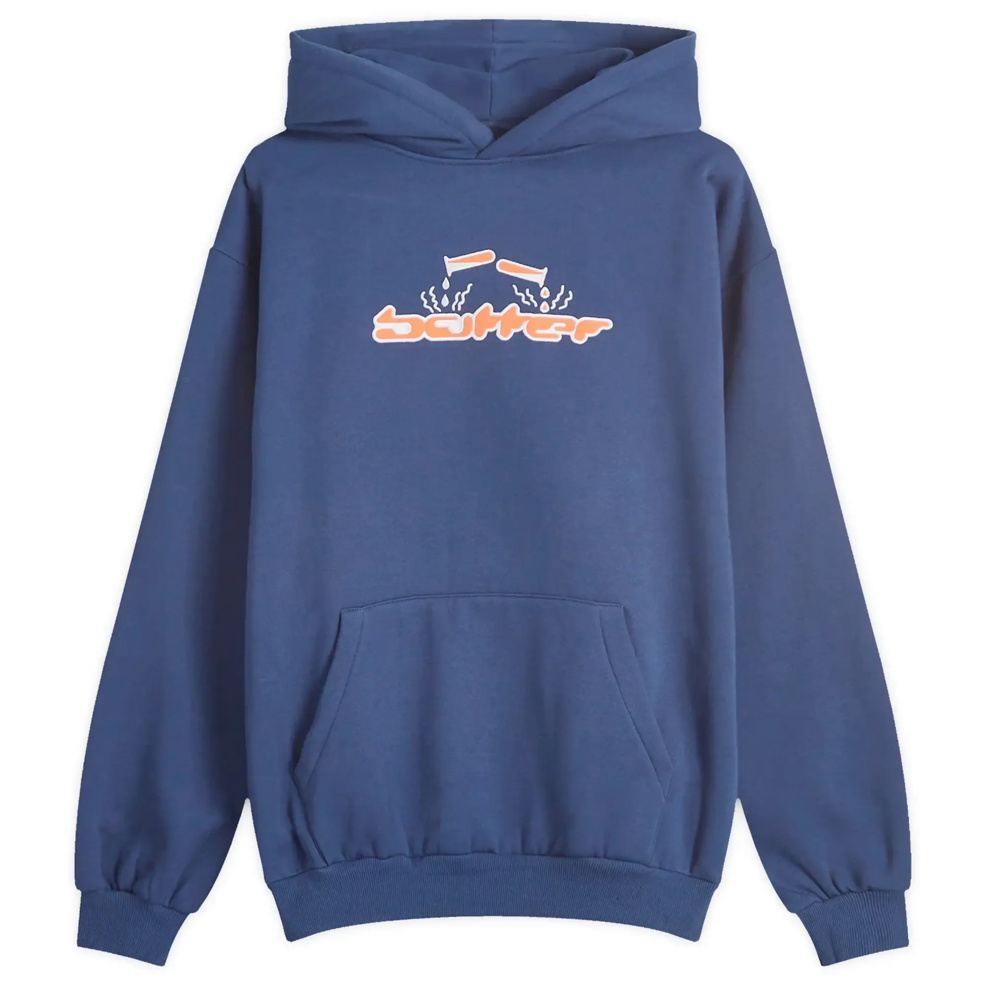 Butter Goods Men's Corrosive Applique Hoodie Navy