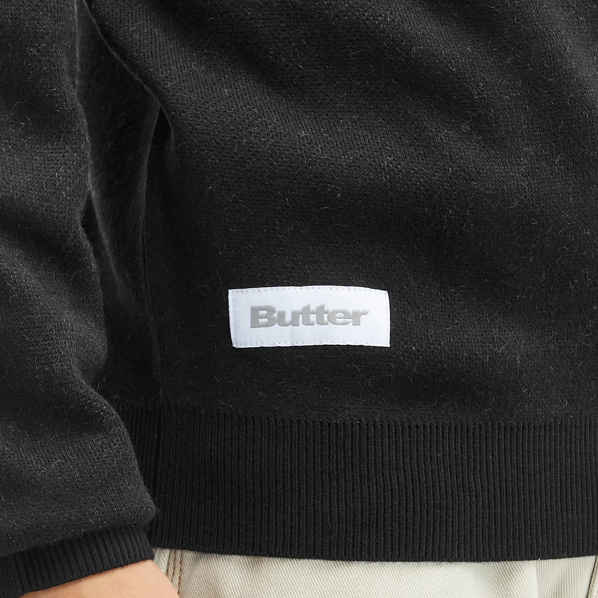 Butter Goods Jive Knit Sweater Men Pullovers Black