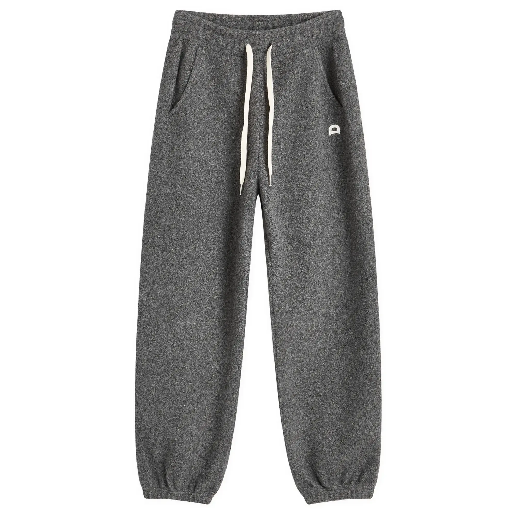 DUNST Women's Unisex Boucle Jogger Pants Melange Grey