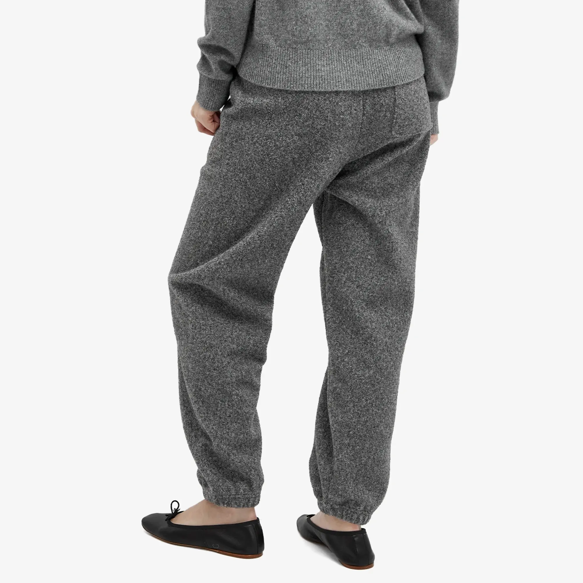 DUNST Women's Unisex Boucle Jogger Pants Melange Grey