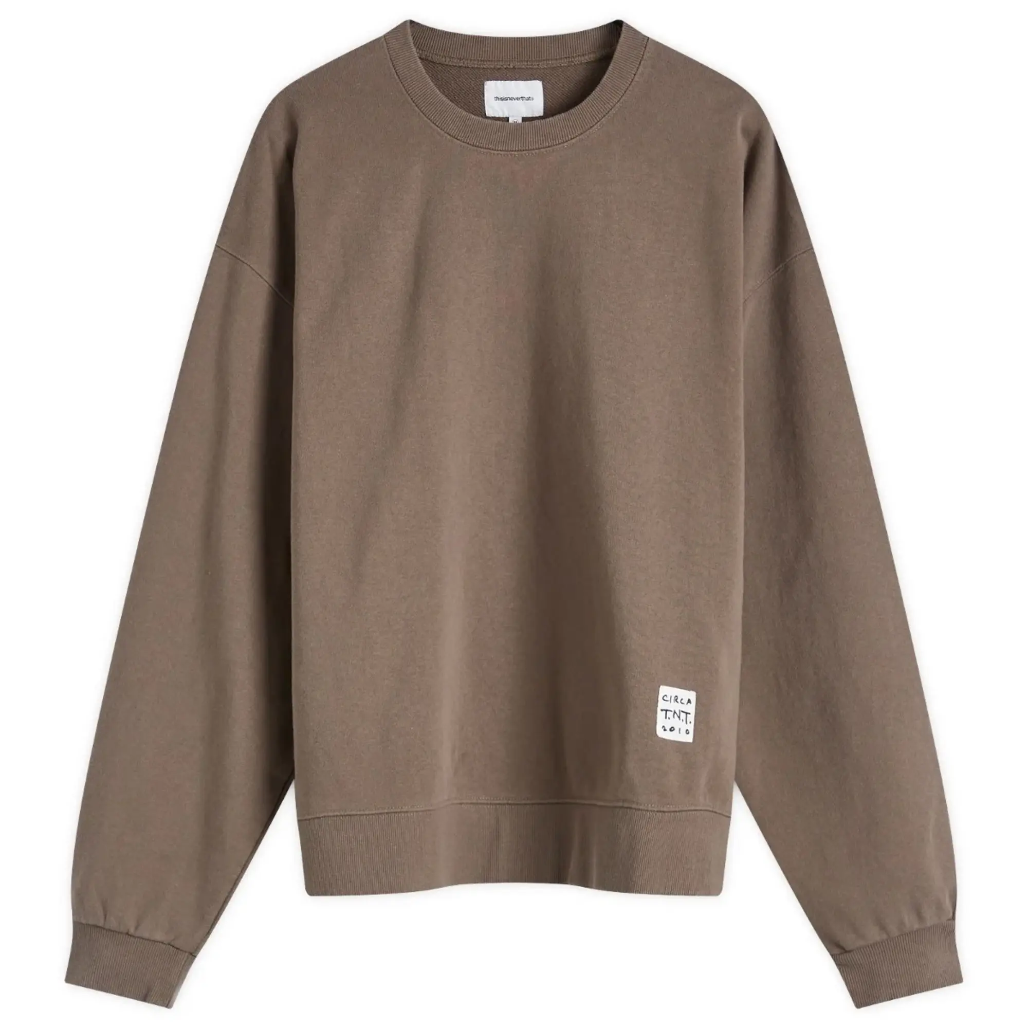 thisisneverthat Men's TNT Faded Crew Sweat Dark Mocha