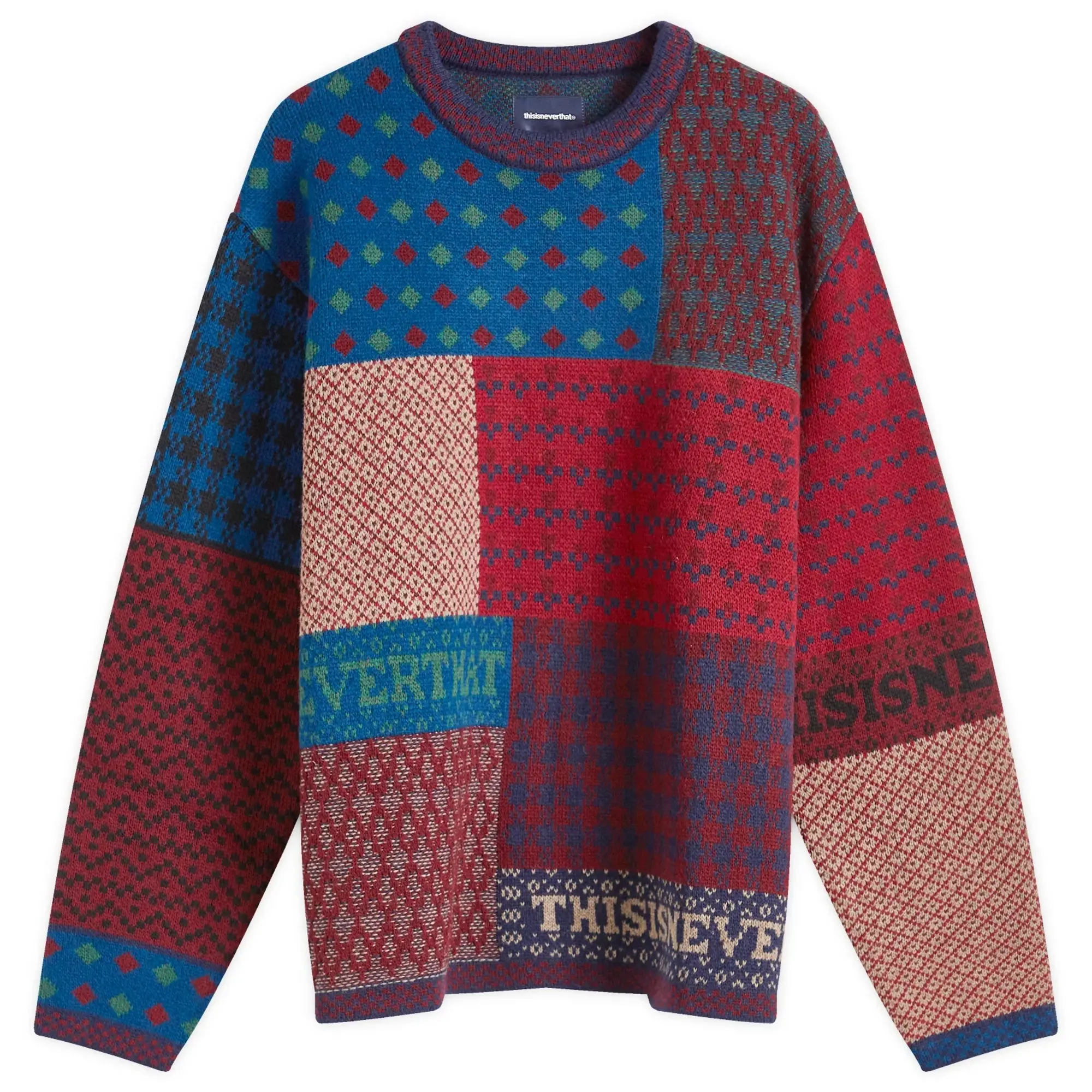 thisisneverthat Men's Patchwork Crew Knit Multi