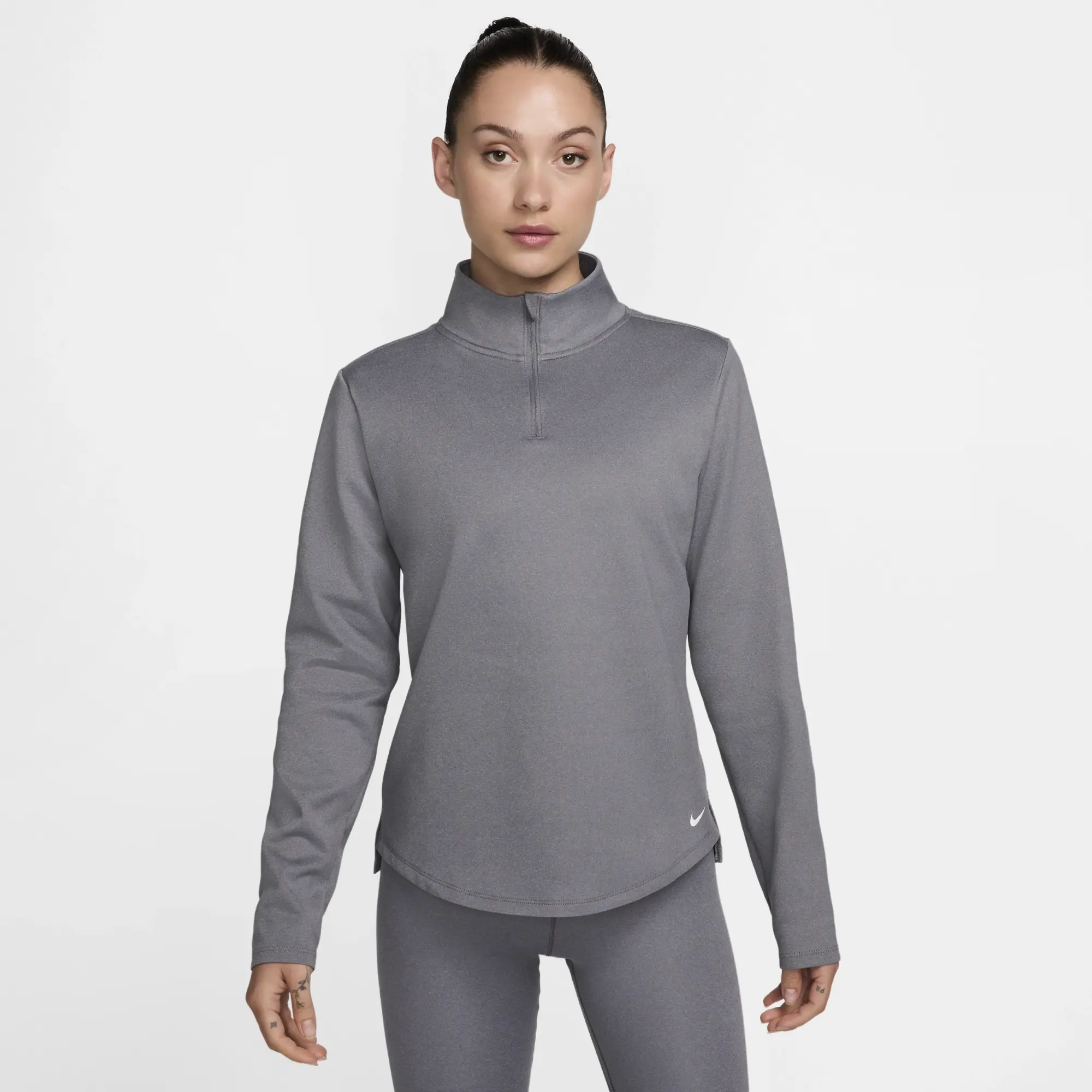 Nike Therma-FIT One Women's Long-Sleeve 1/2-Zip Top - Grey