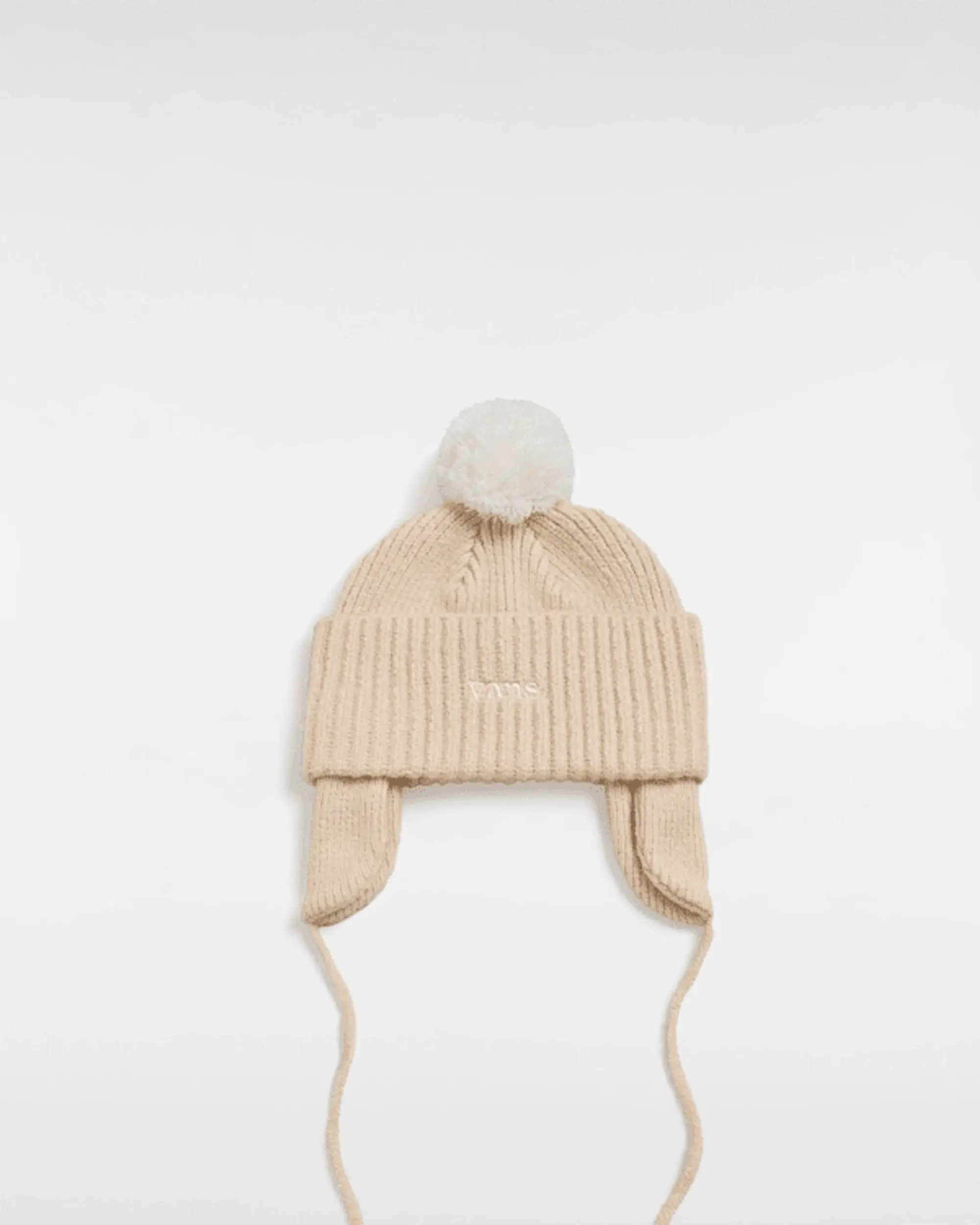 Vans - Vans 66 Earflap Pom Beanie, Man, White