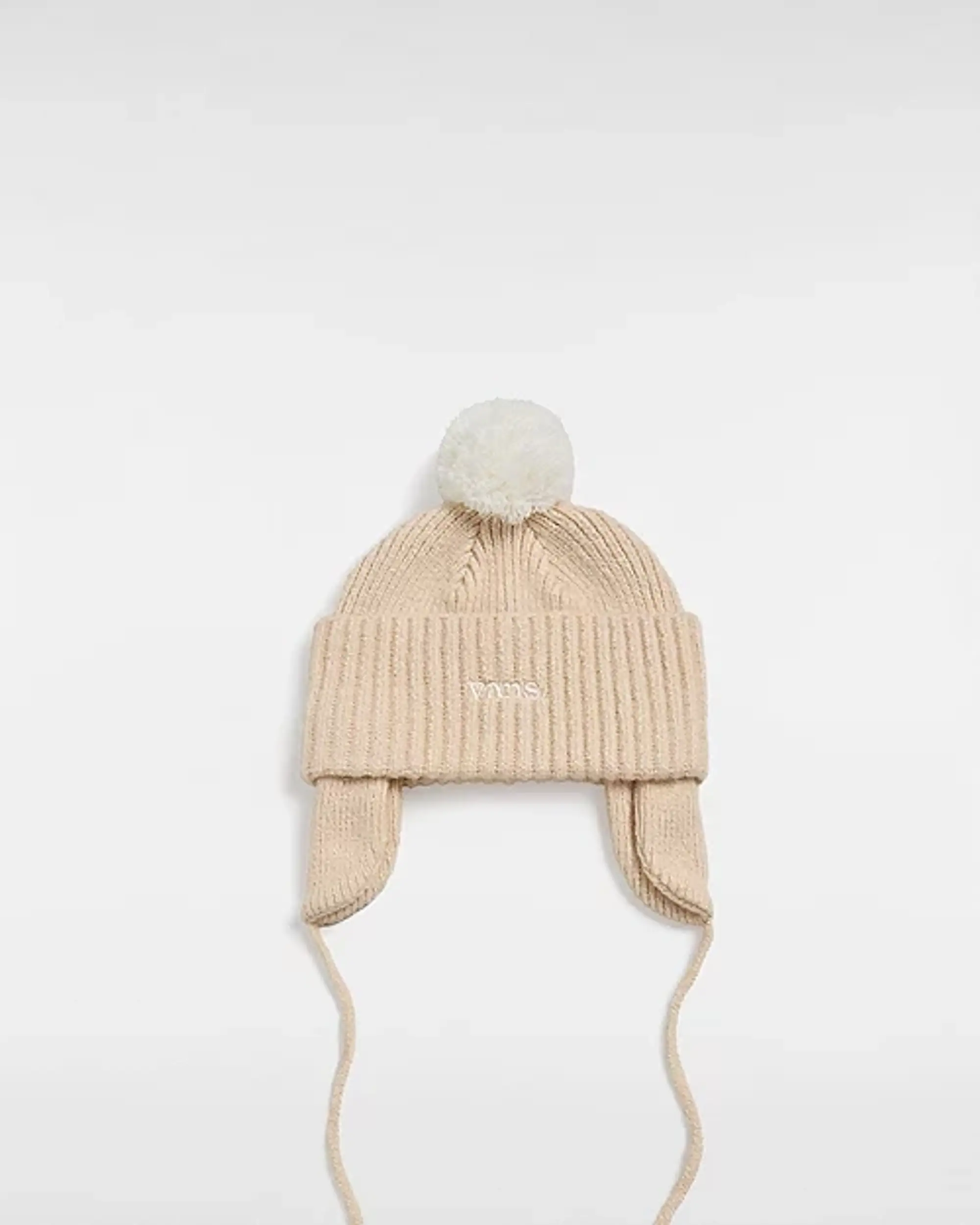 Vans - Vans 66 Earflap Pom Beanie, Man, White