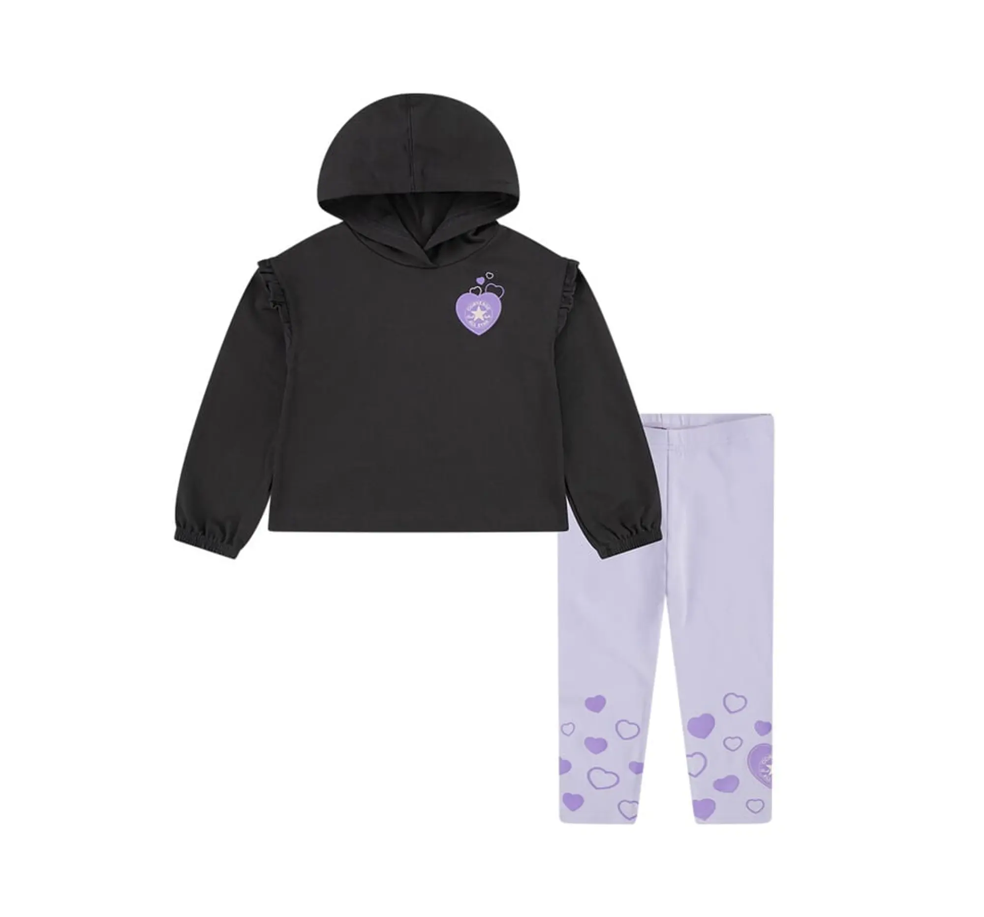 Converse Heart Hoodie & Leggings Set -