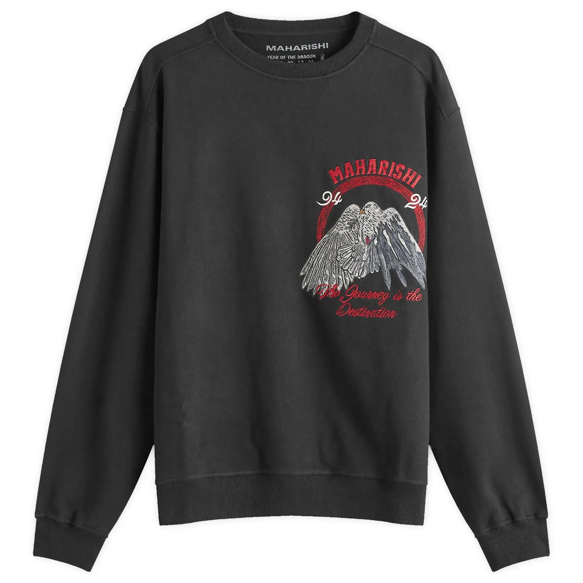 Maharishi Men's Peace Mount Crew Sweat Black