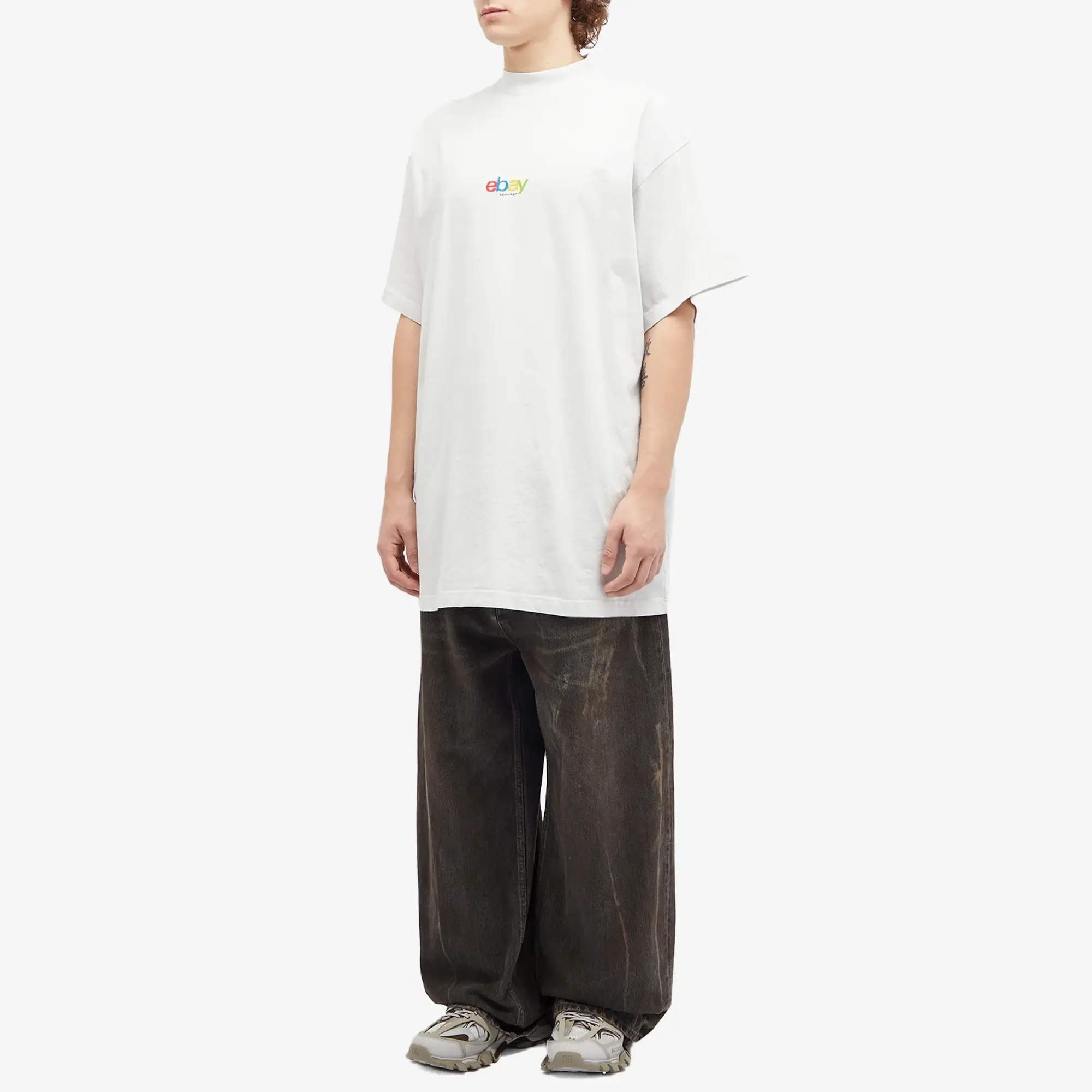 Balenciaga Men's eBay Oversized T-Shirt Dirty White