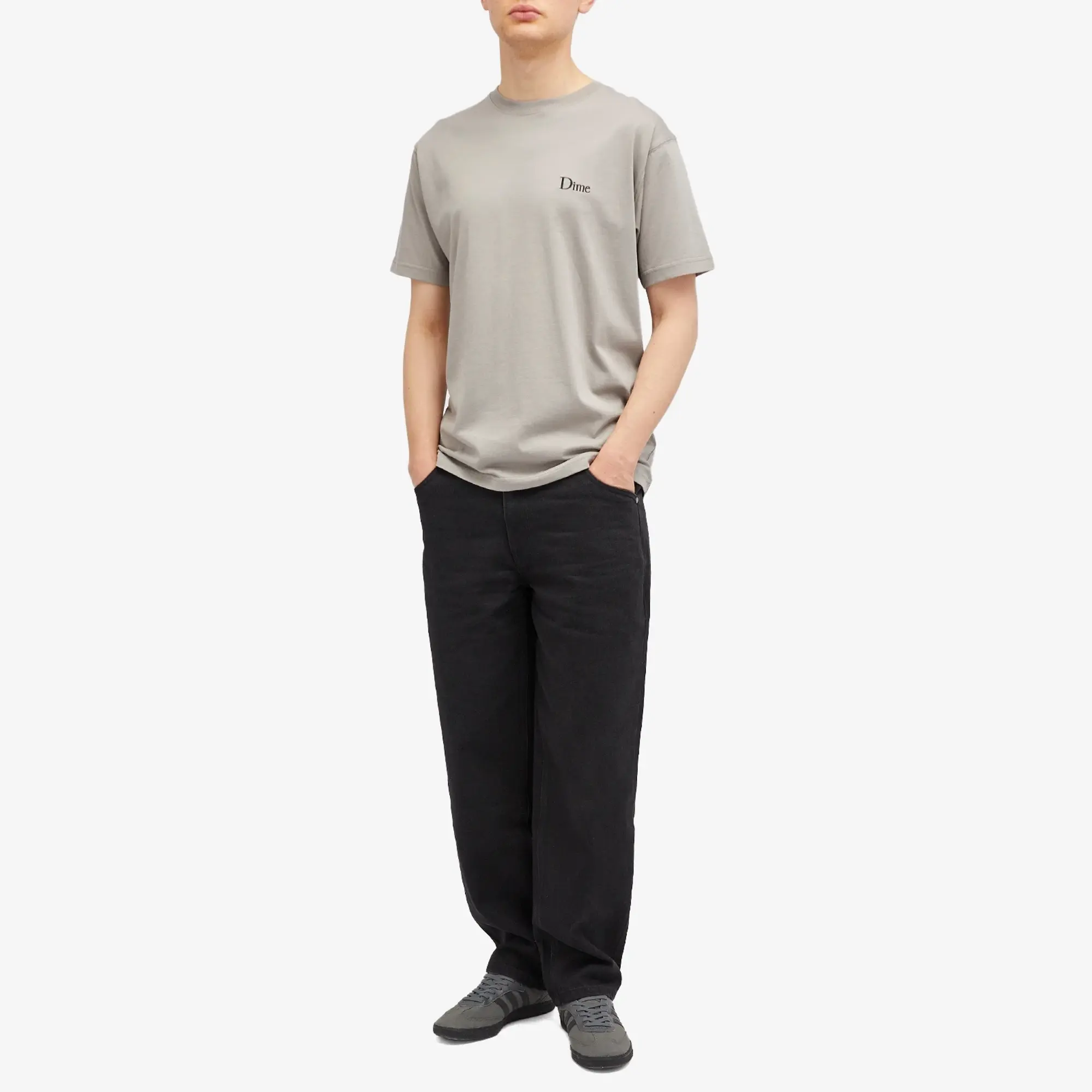 Dime Men's Classic Small Logo T-Shirt Charcoal
