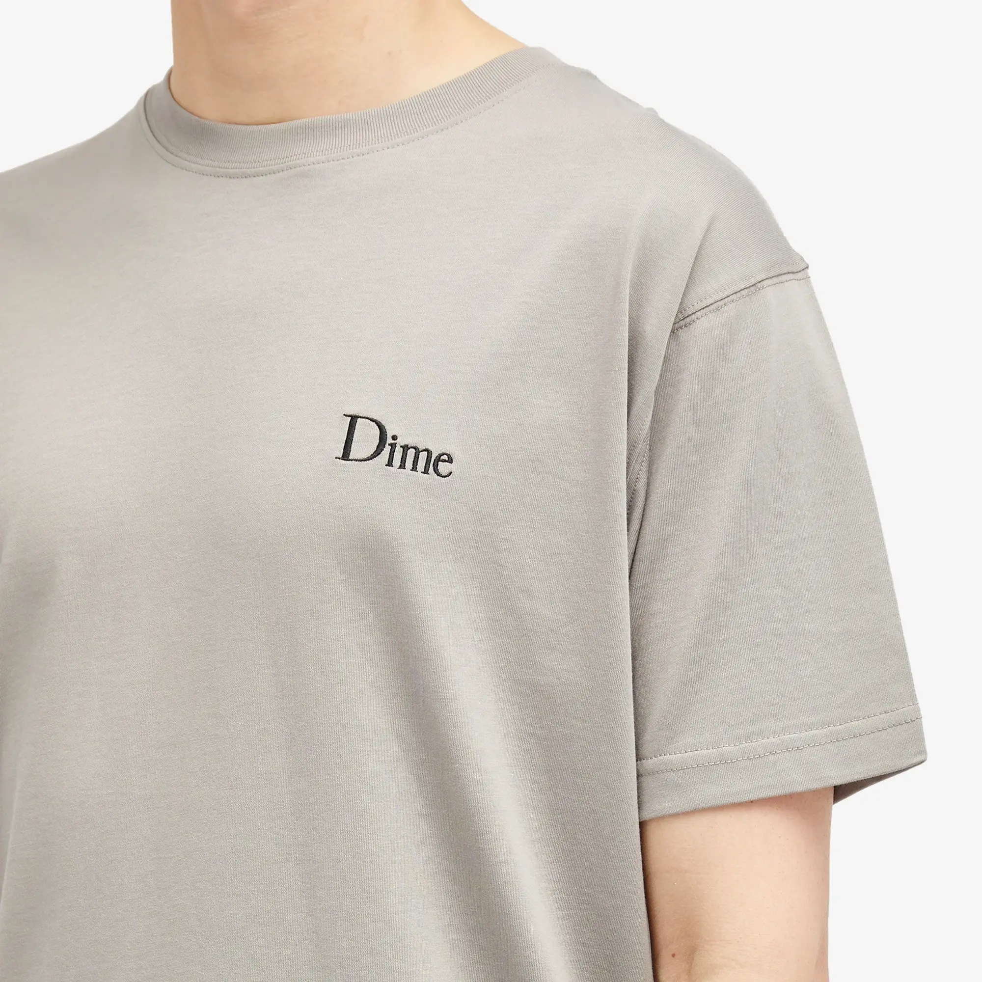 Dime Men's Classic Small Logo T-Shirt Charcoal
