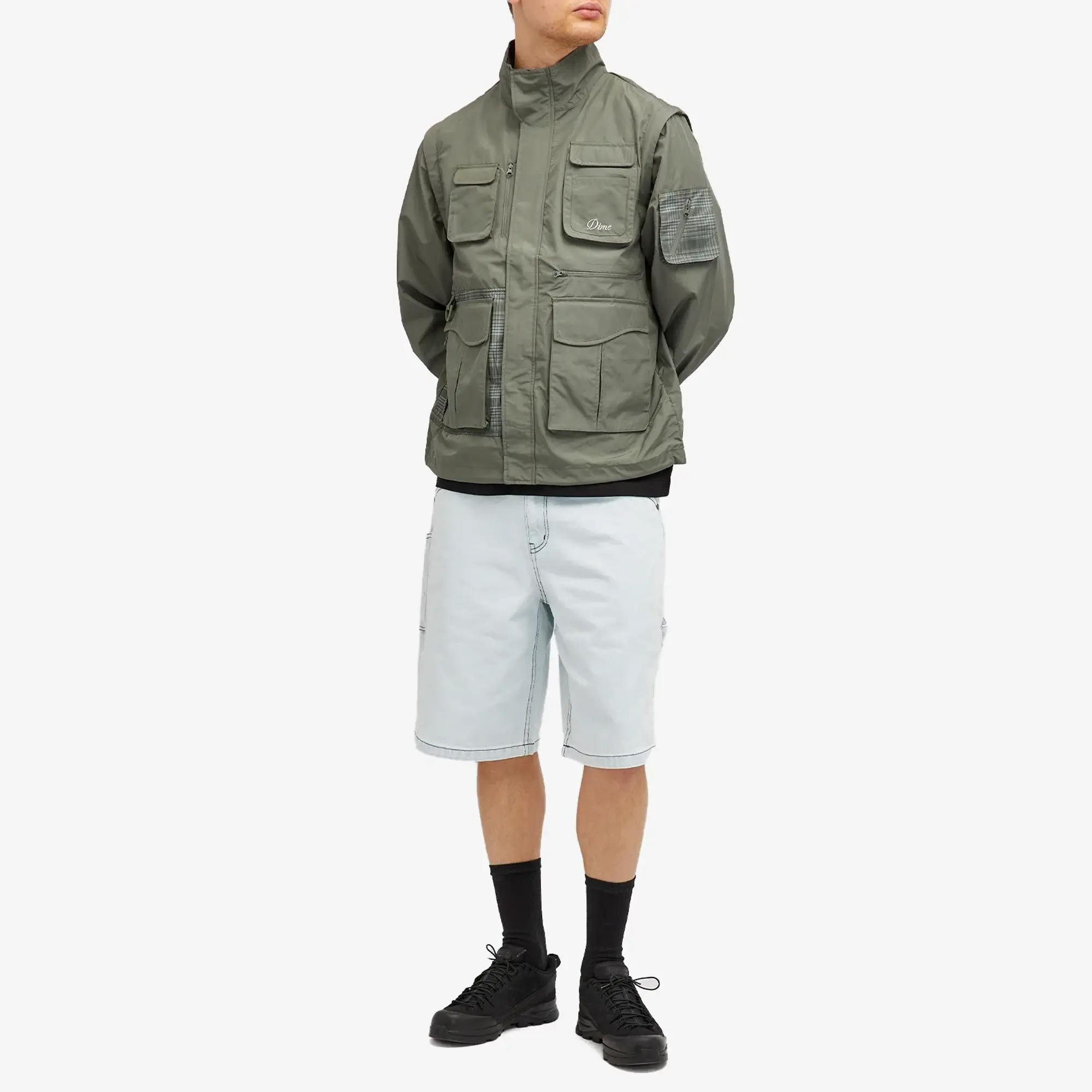Dime Men's Zip-Off Fishing Jacket Olive