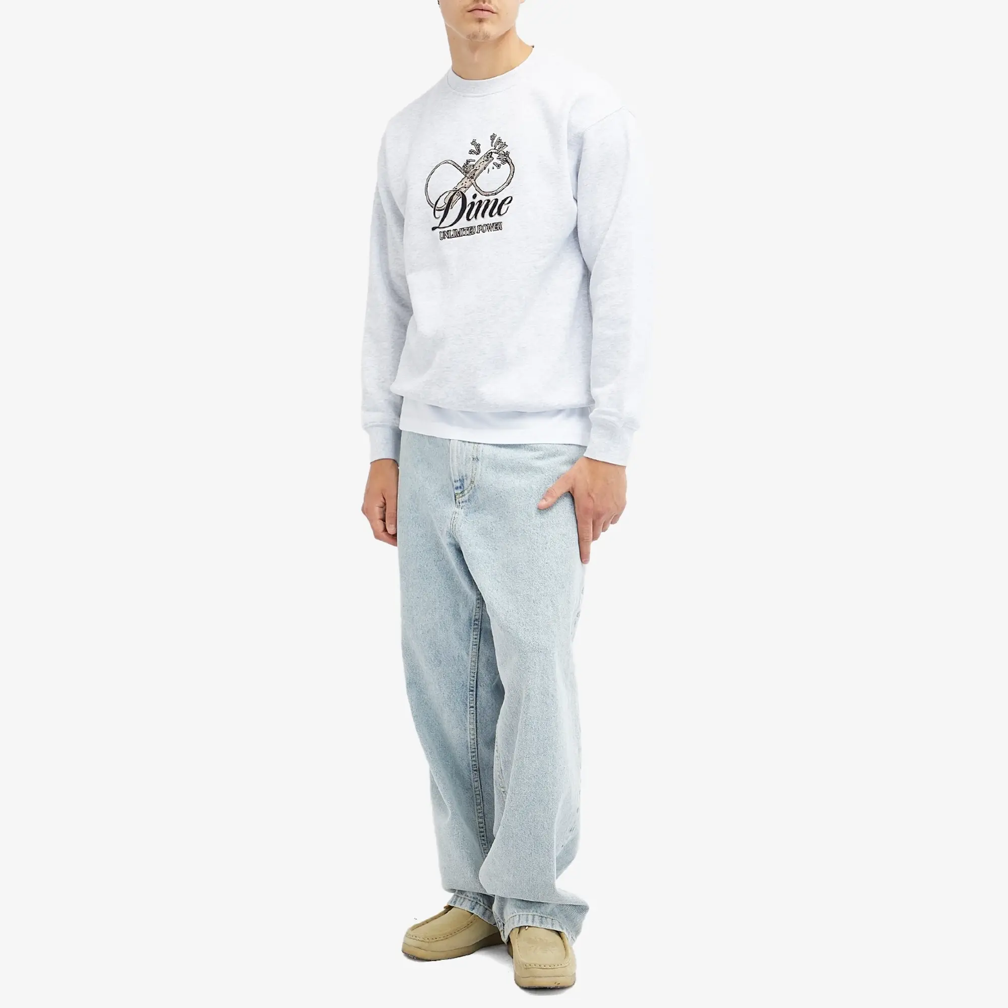 Dime Men's Cursive Power Sweatshirt Ash