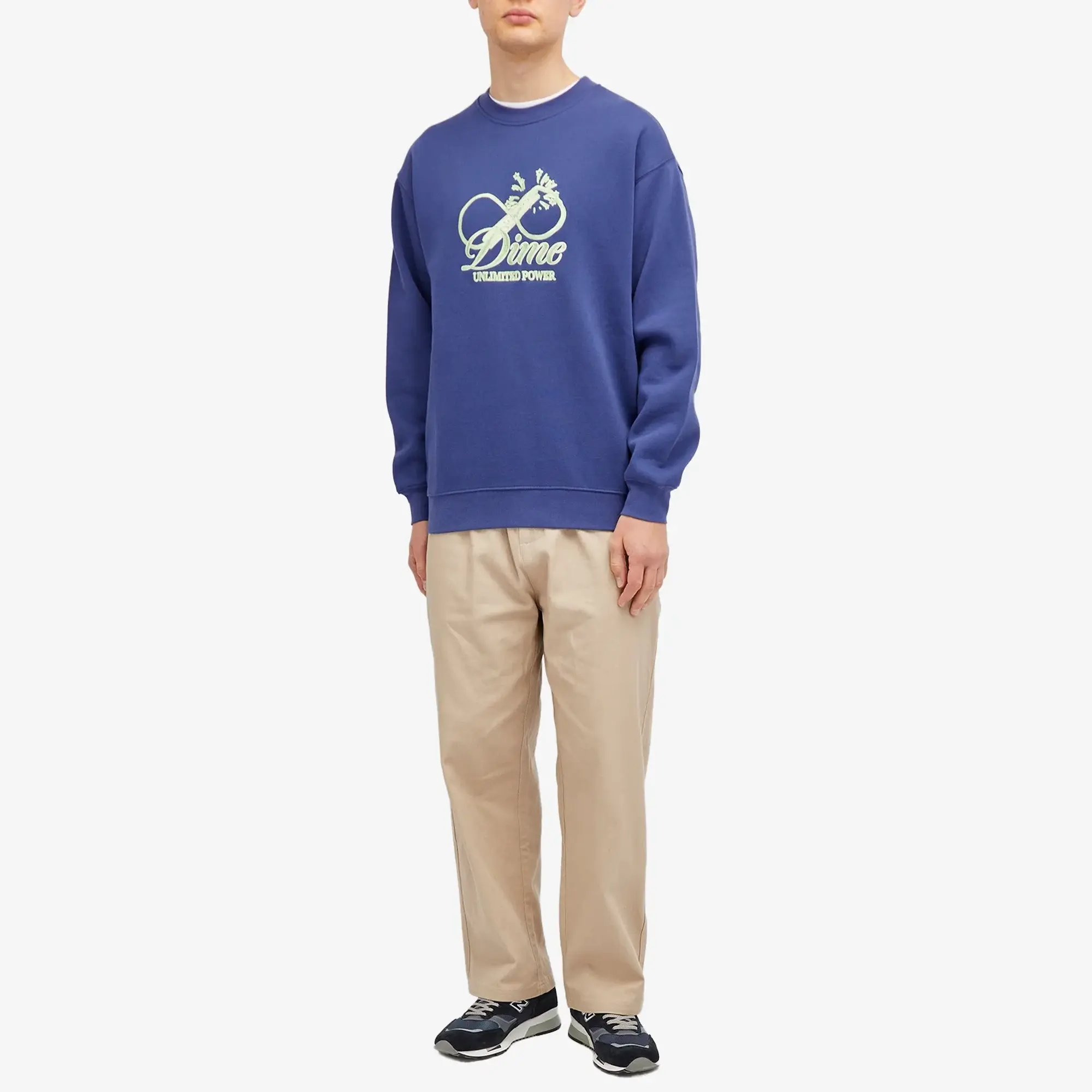 Dime Men's Cursive Power Sweatshirt Night Blue
