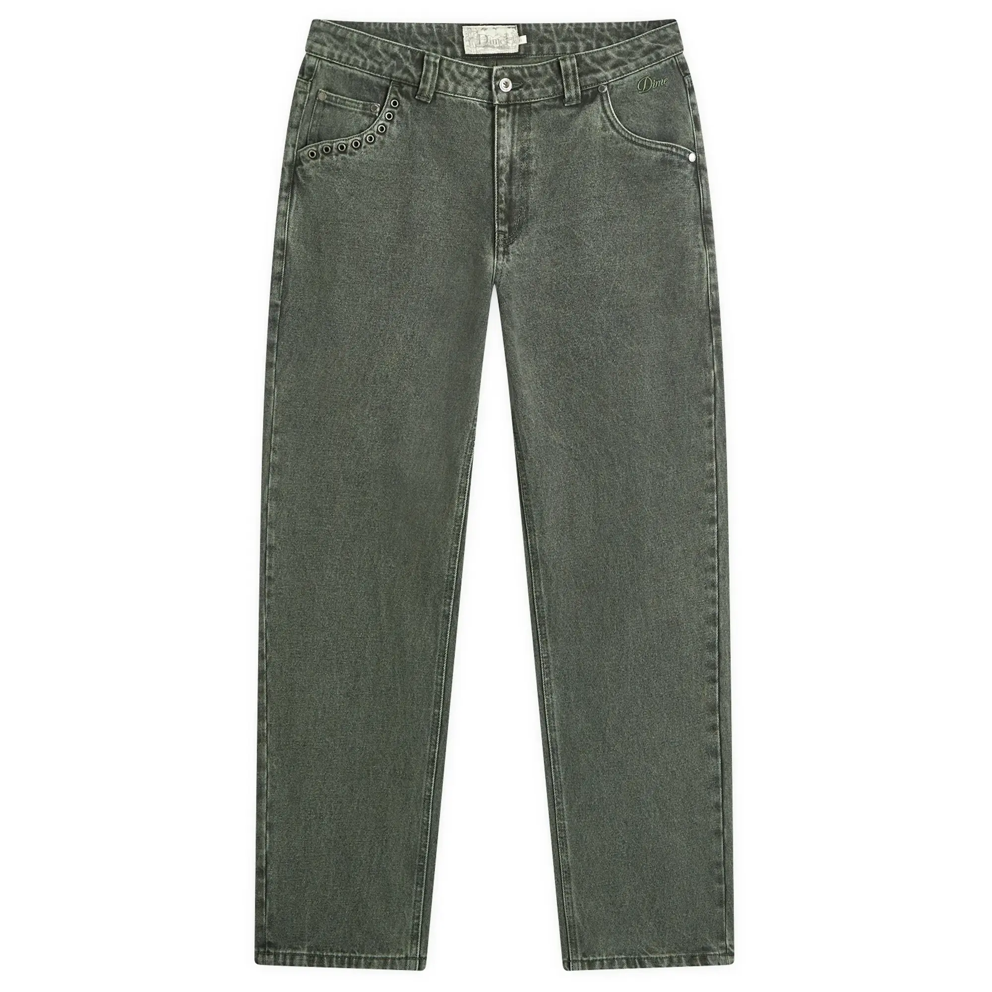 Dime Men's Classic Relaxed Denim Pants Faded Green