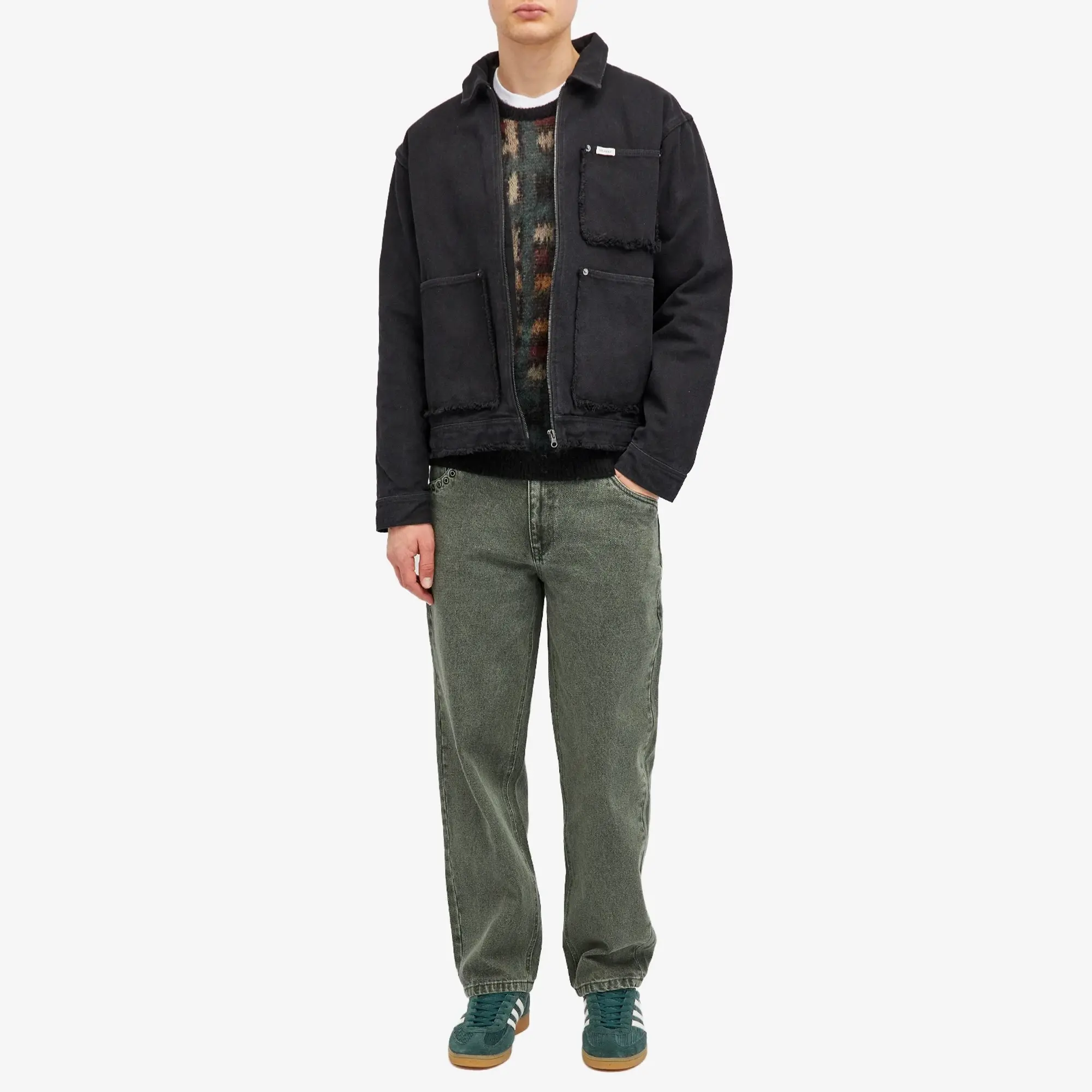 Dime Men's Classic Relaxed Denim Pants Faded Green