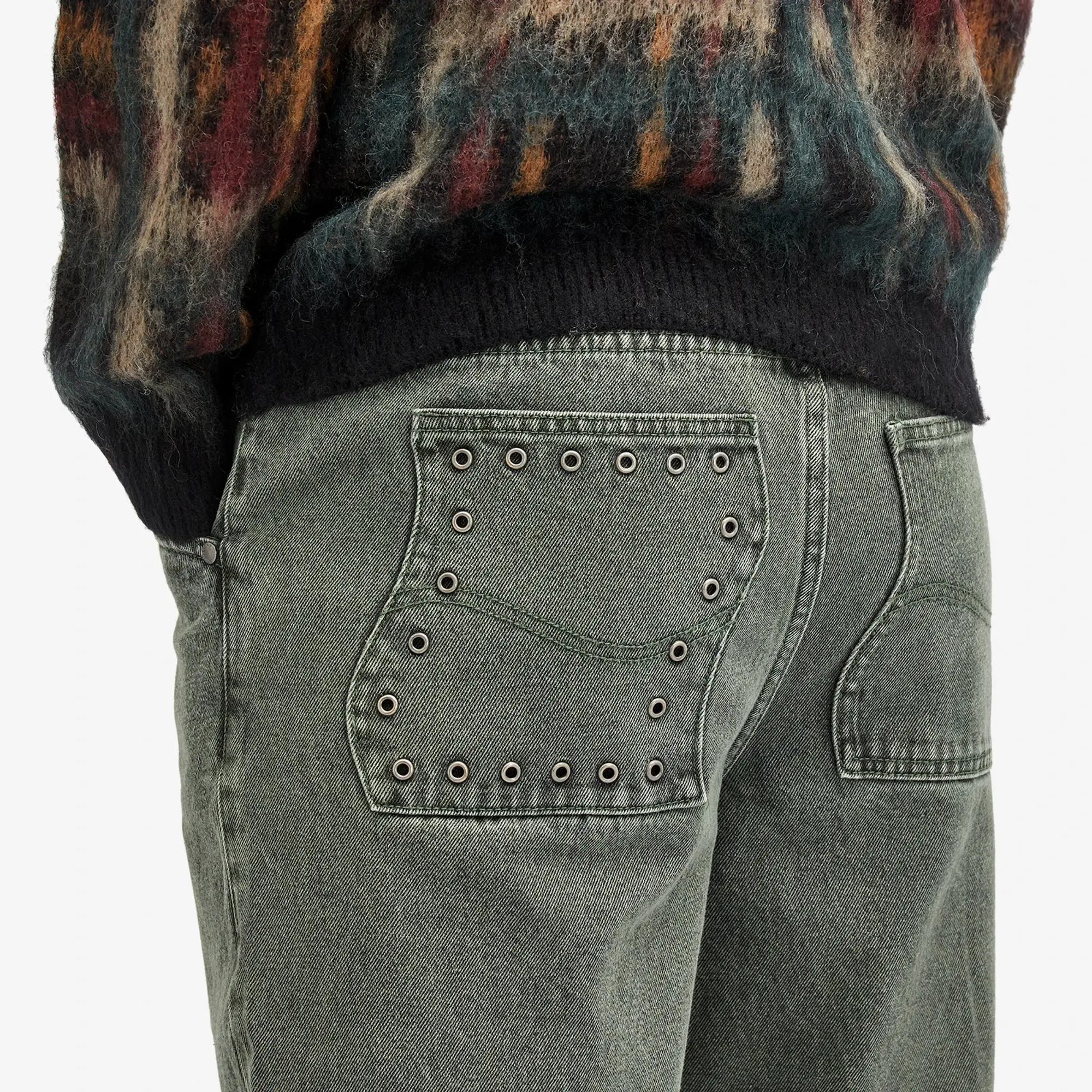 Dime Men's Classic Relaxed Denim Pants Faded Green