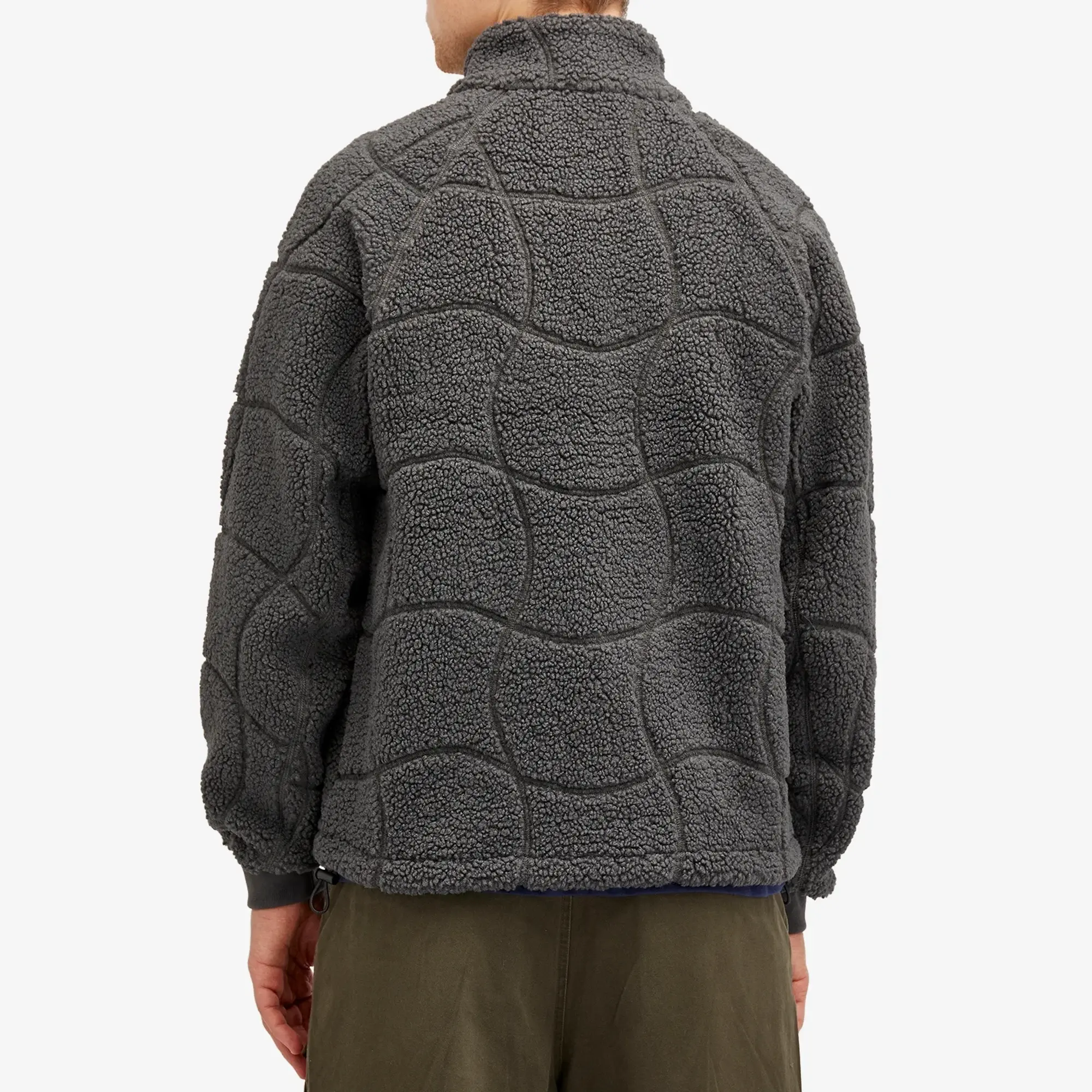 Dime Men's Coverstich Sherpa Fleece Jacket Charcoal