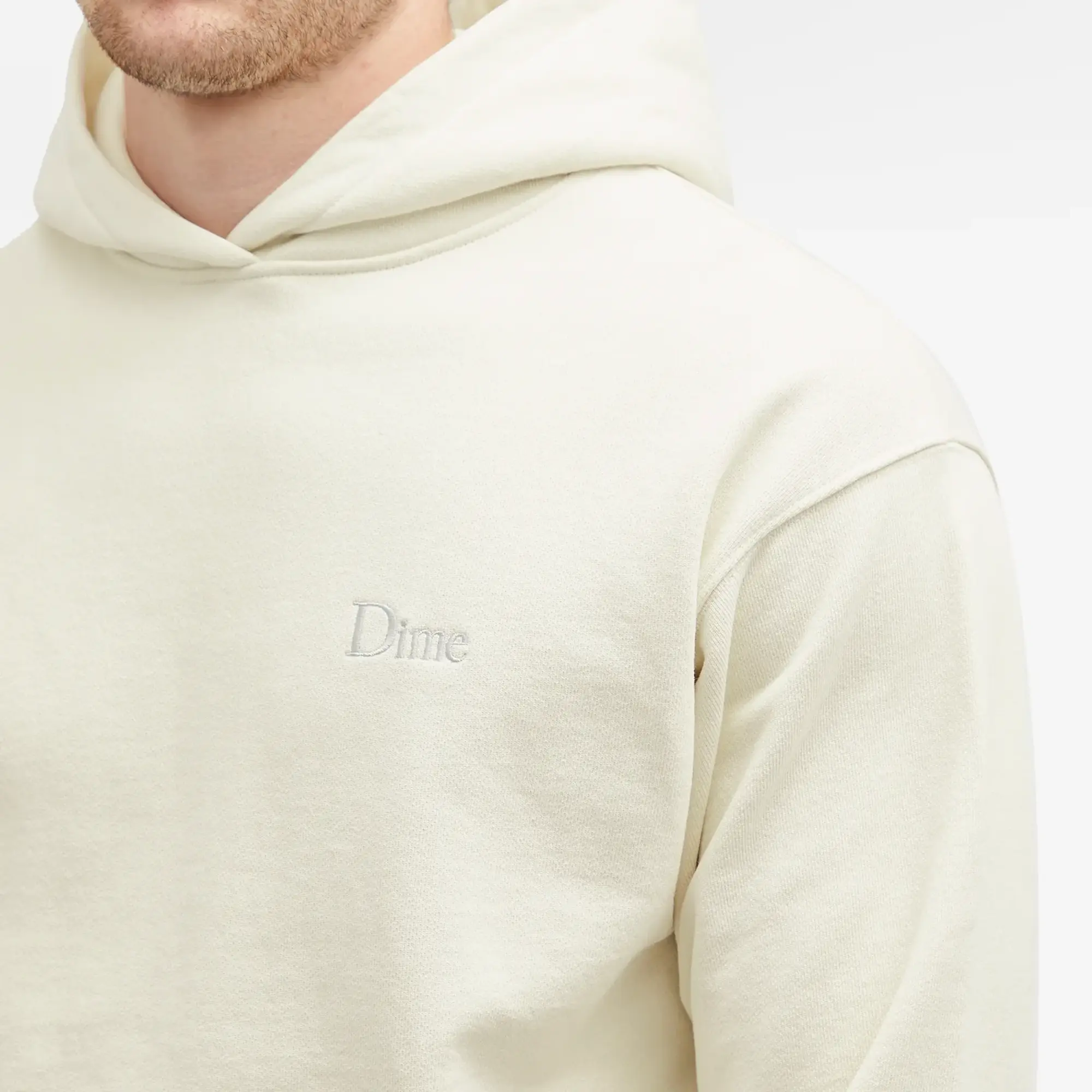 Dime Men's Classic Small Logo Hoodie Natural