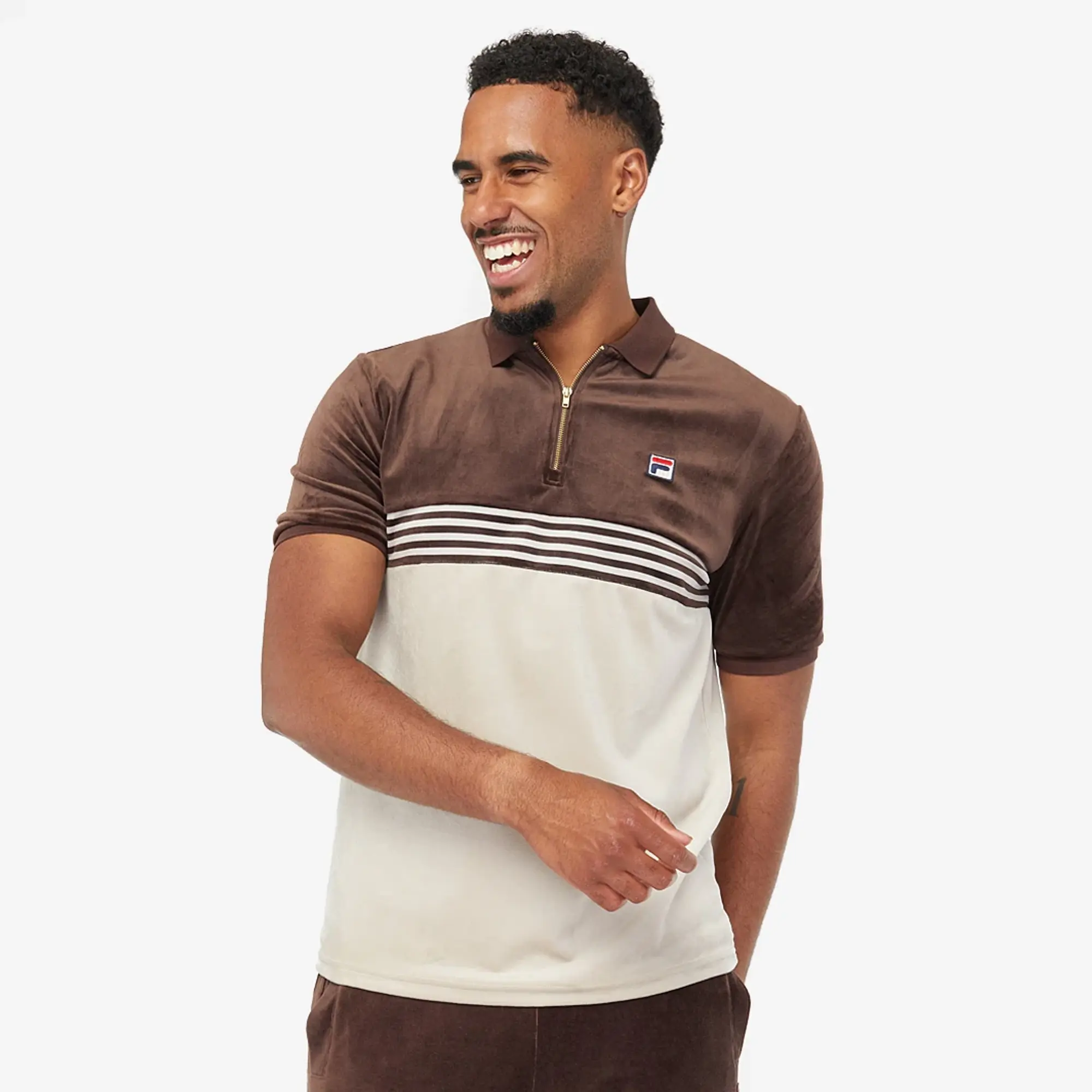 FILA Lennox Stripe Velour Polo