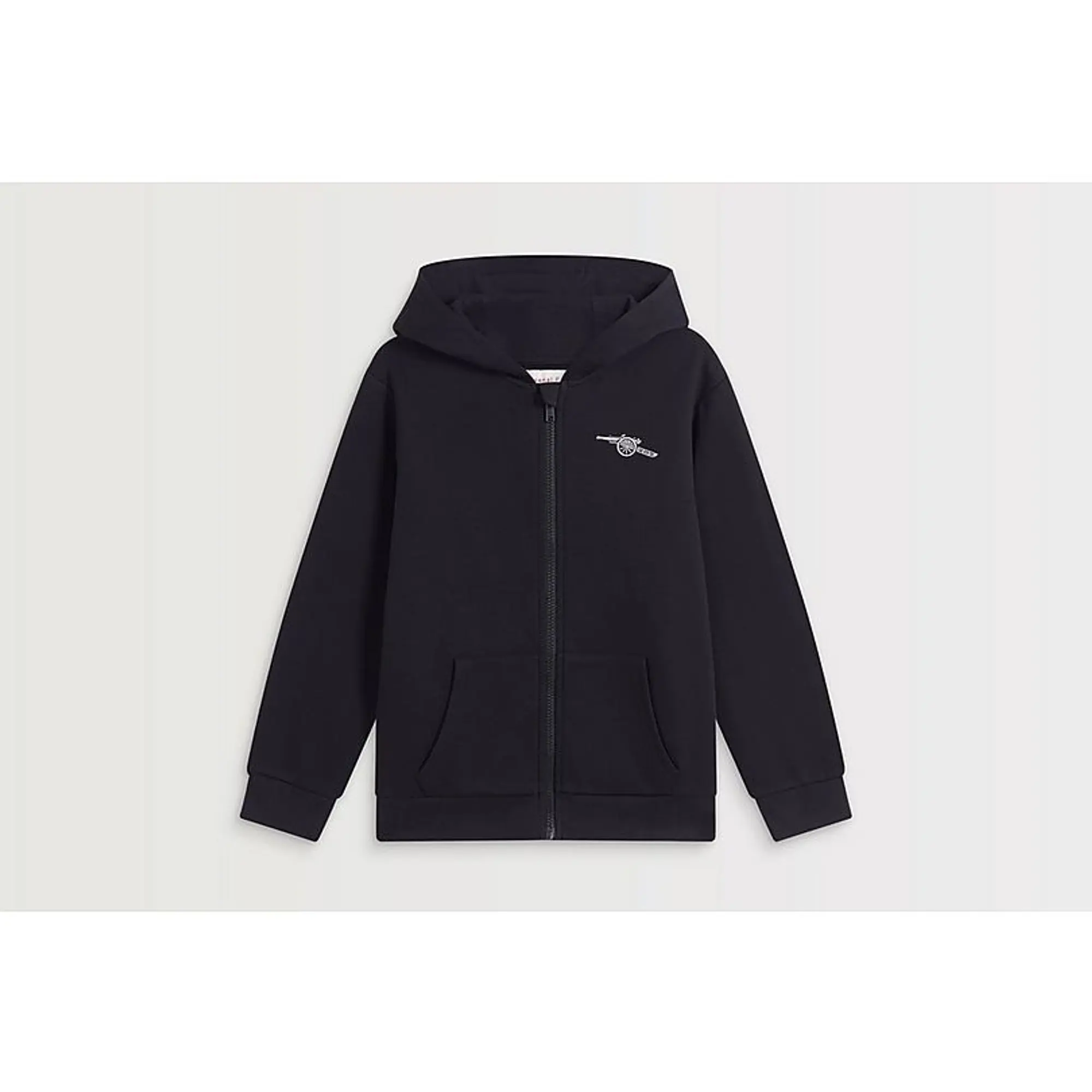 Arsenal Kids Black Cannon Zip Hoodie, Multicolor