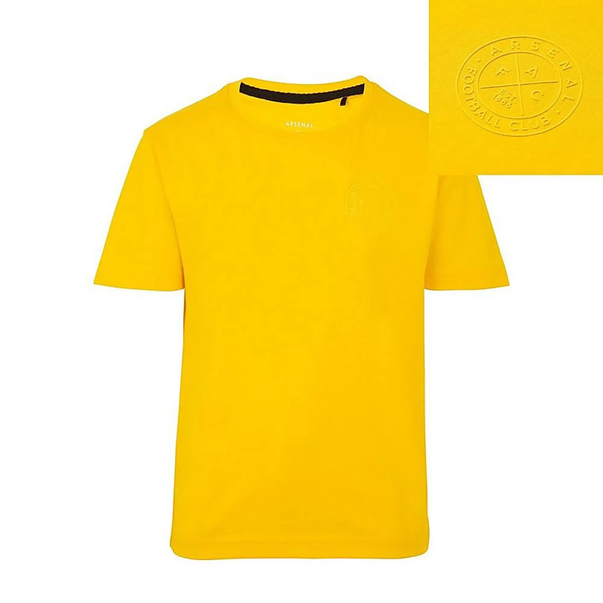 Arsenal Kids Yellow Tonal Stamp Print T-Shirt, Multicolor