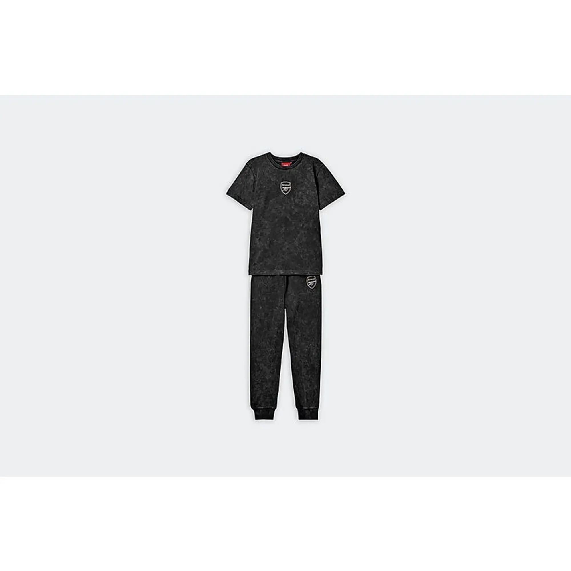 Arsenal Boys Washed Grey Crest Print Pyjamas, Multicolor