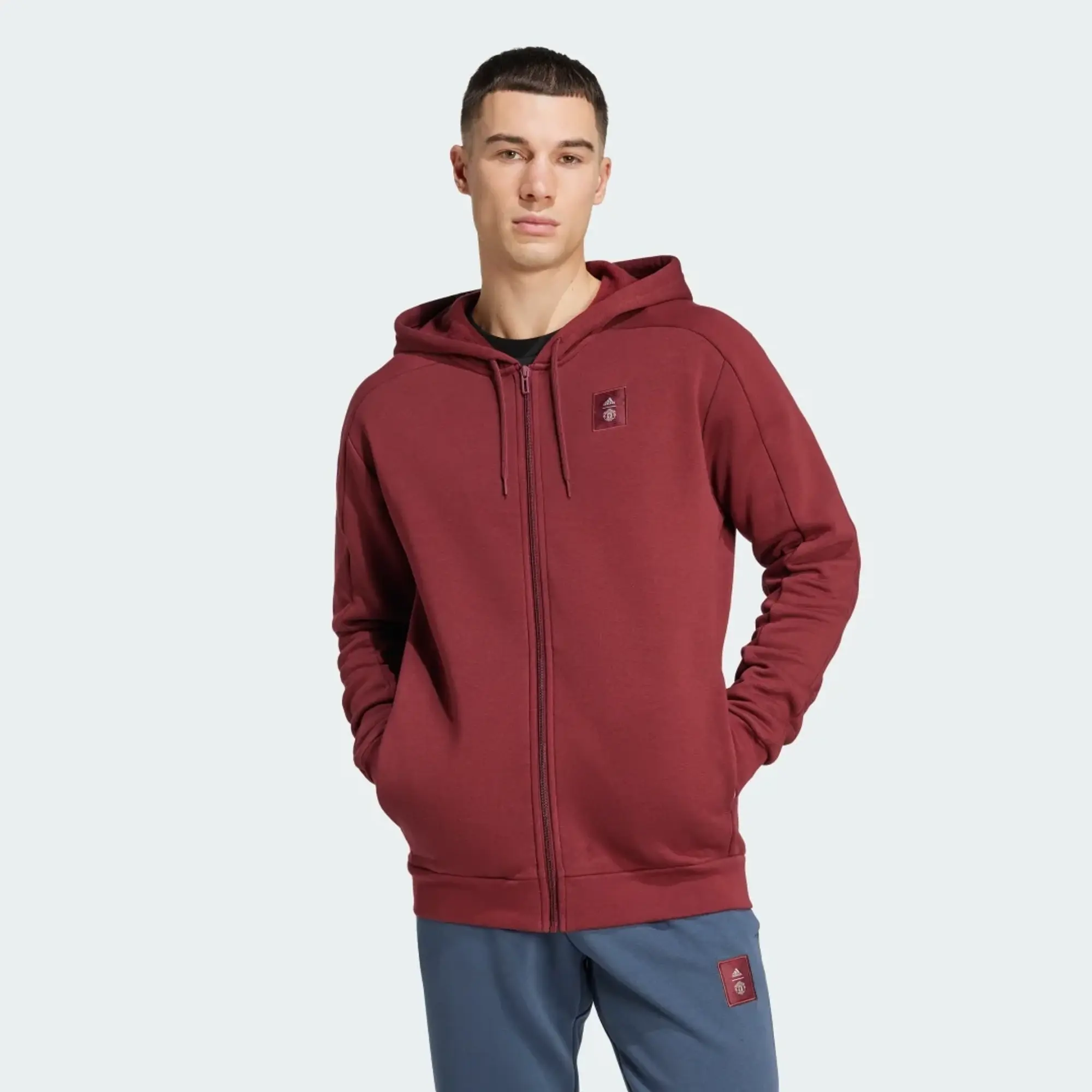 adidas Men Manchester United Seasonal Full Zip Hoodie