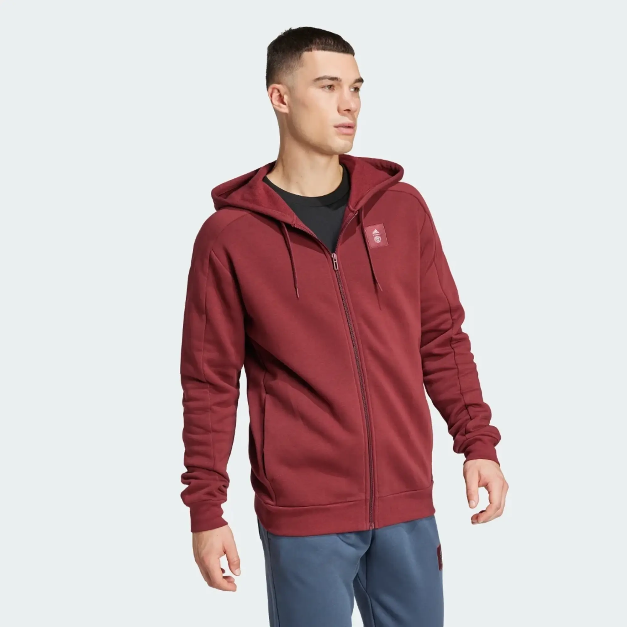 adidas Men Manchester United Seasonal Full Zip Hoodie