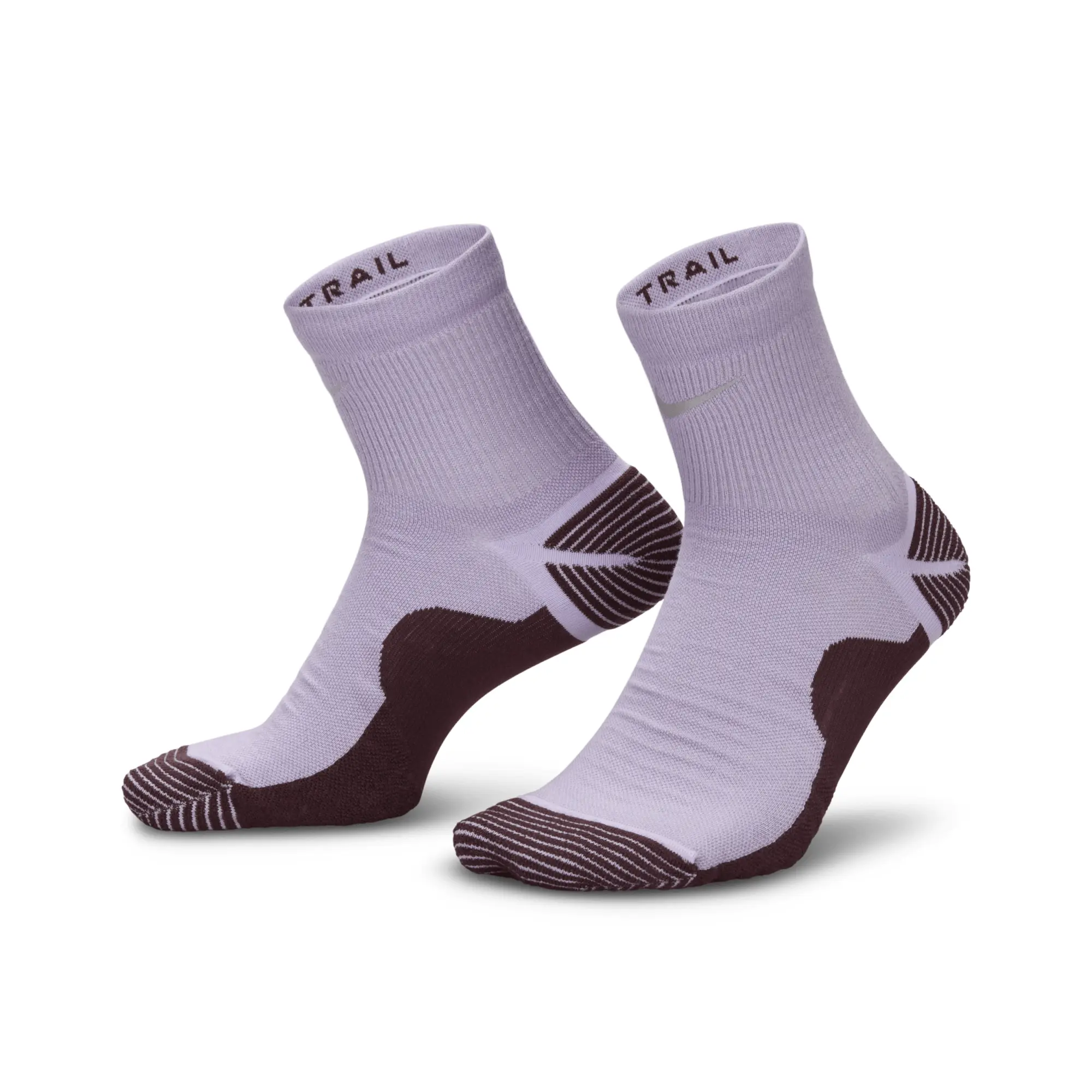 Nike Trail Crew Socks Hydrangeas/Burgundy/Silver