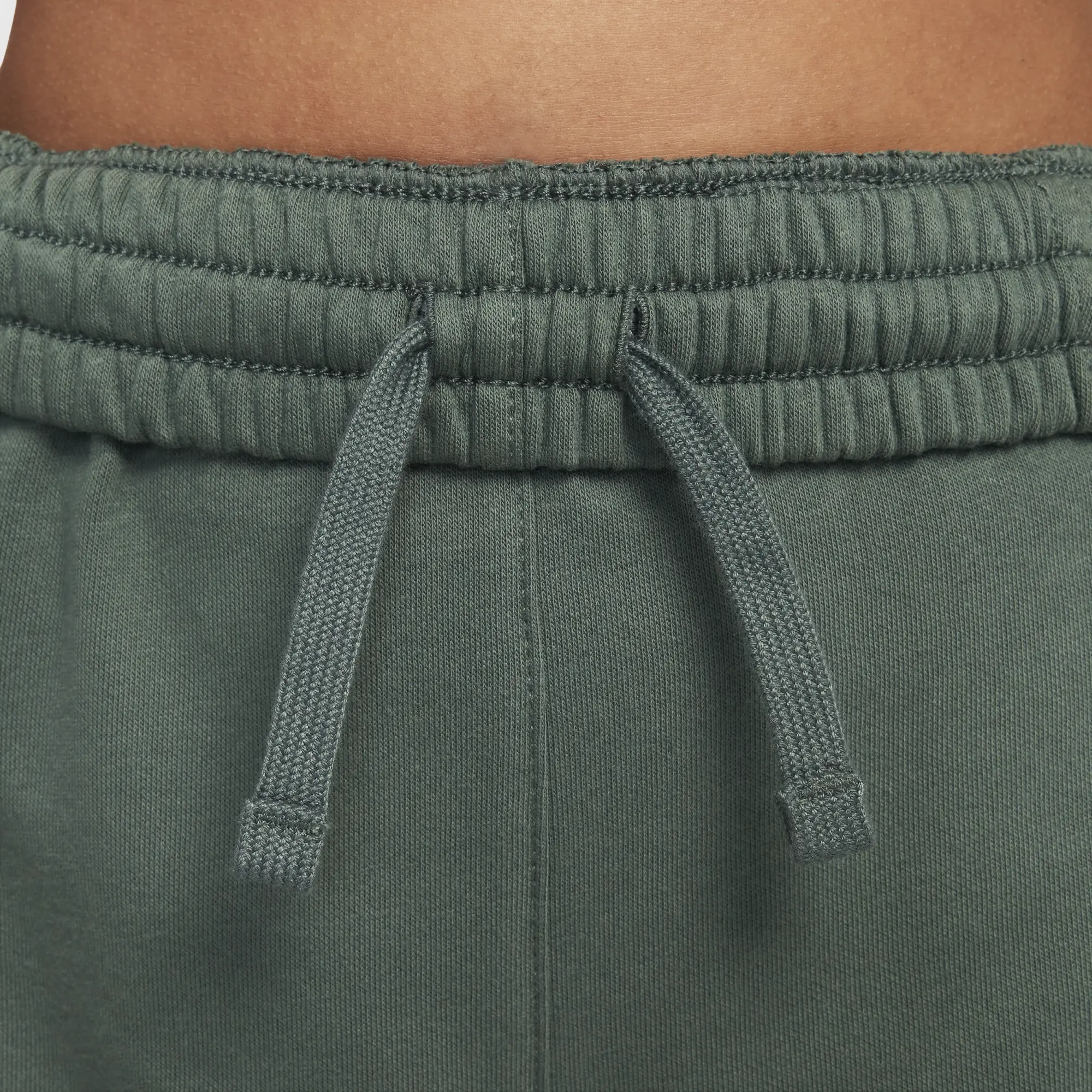 Nike Sportswear Club Fleece Girls' Loose Trousers - Green - Cotton/Polyester