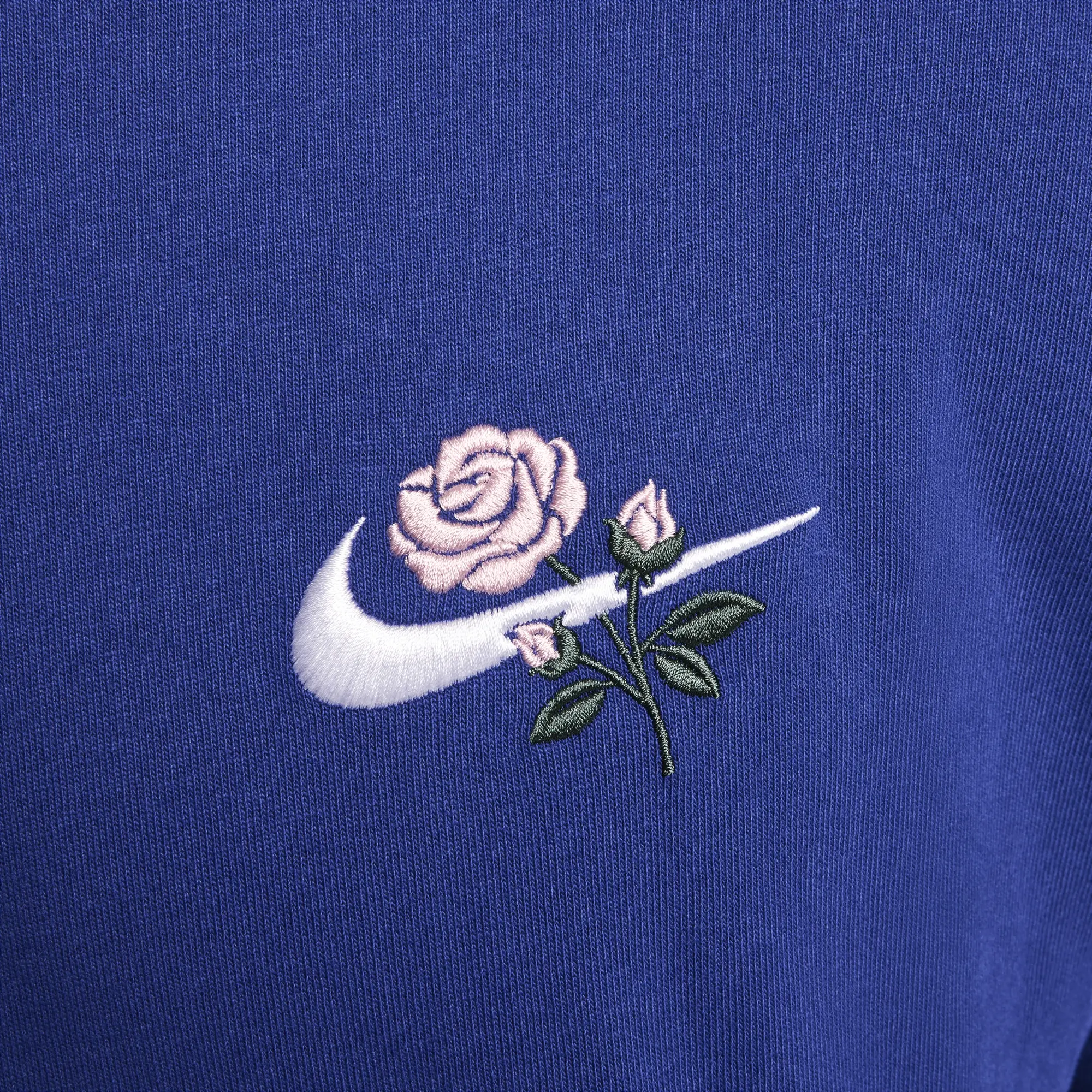 Nike Swoosh Floral Logo T-Shirt In Blue