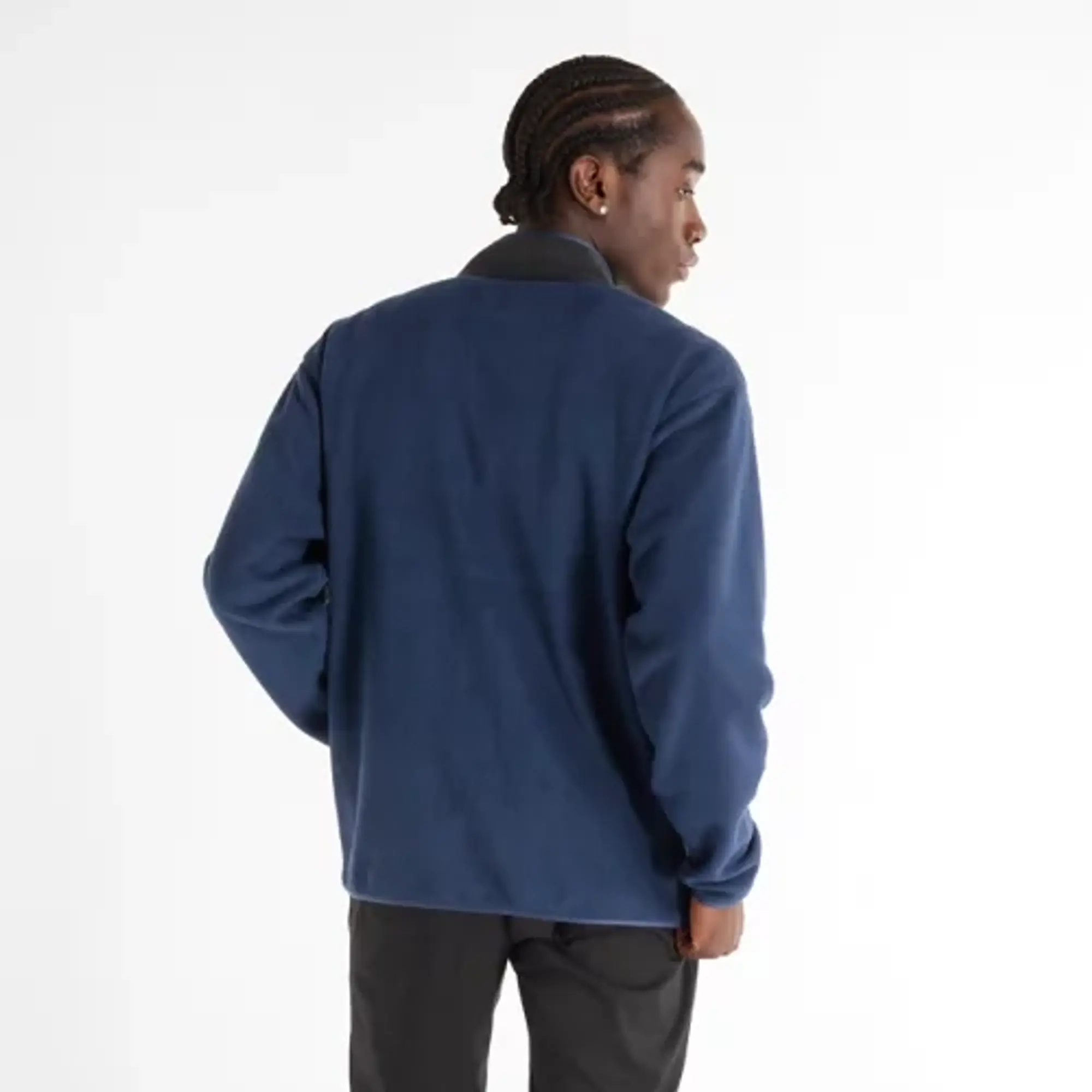 New Balance Men's Polar Fleece 1/2 Zip in Blue Poly Fleece