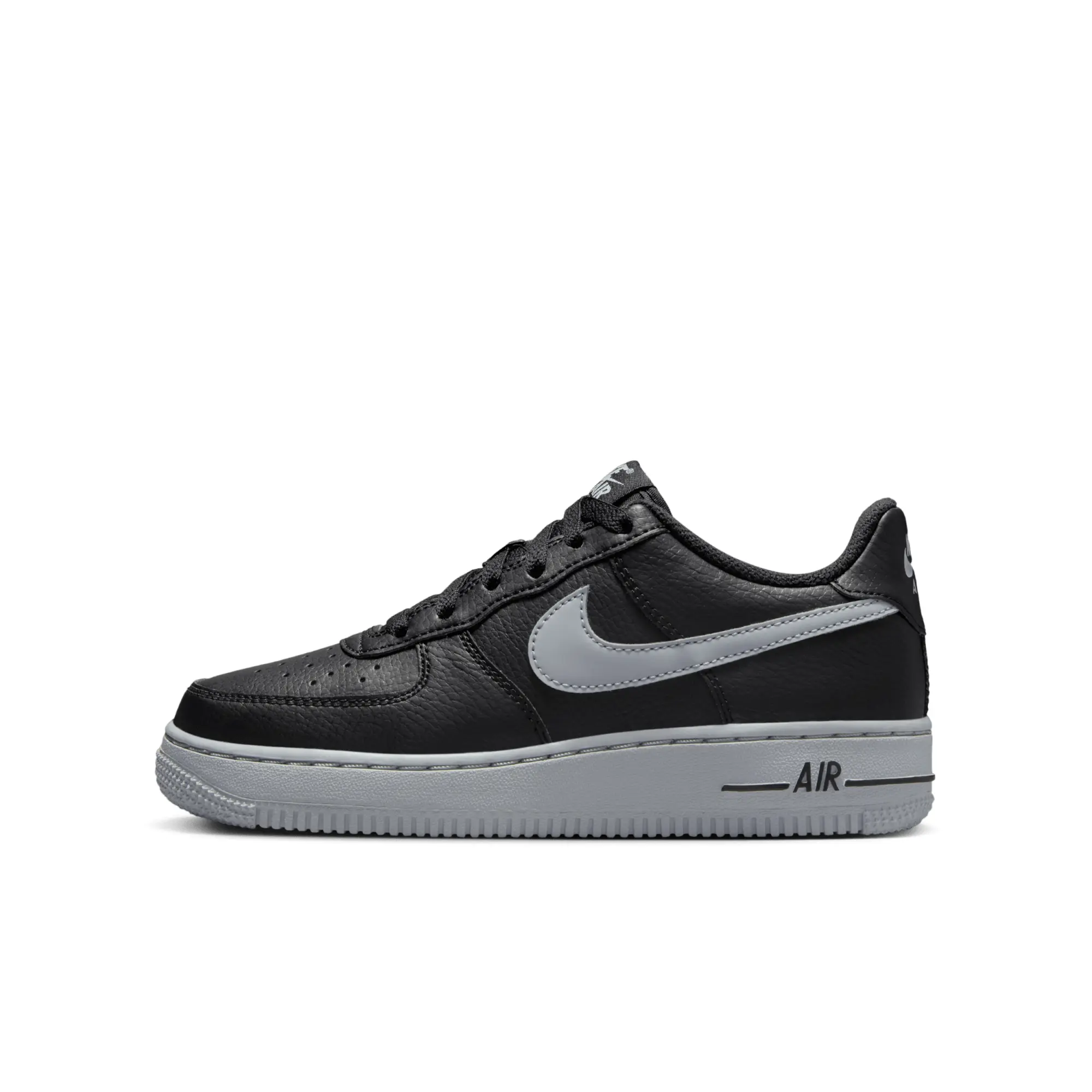 Nike Junior Air Force 1 Low Trainer - Black - Size 6 - Black