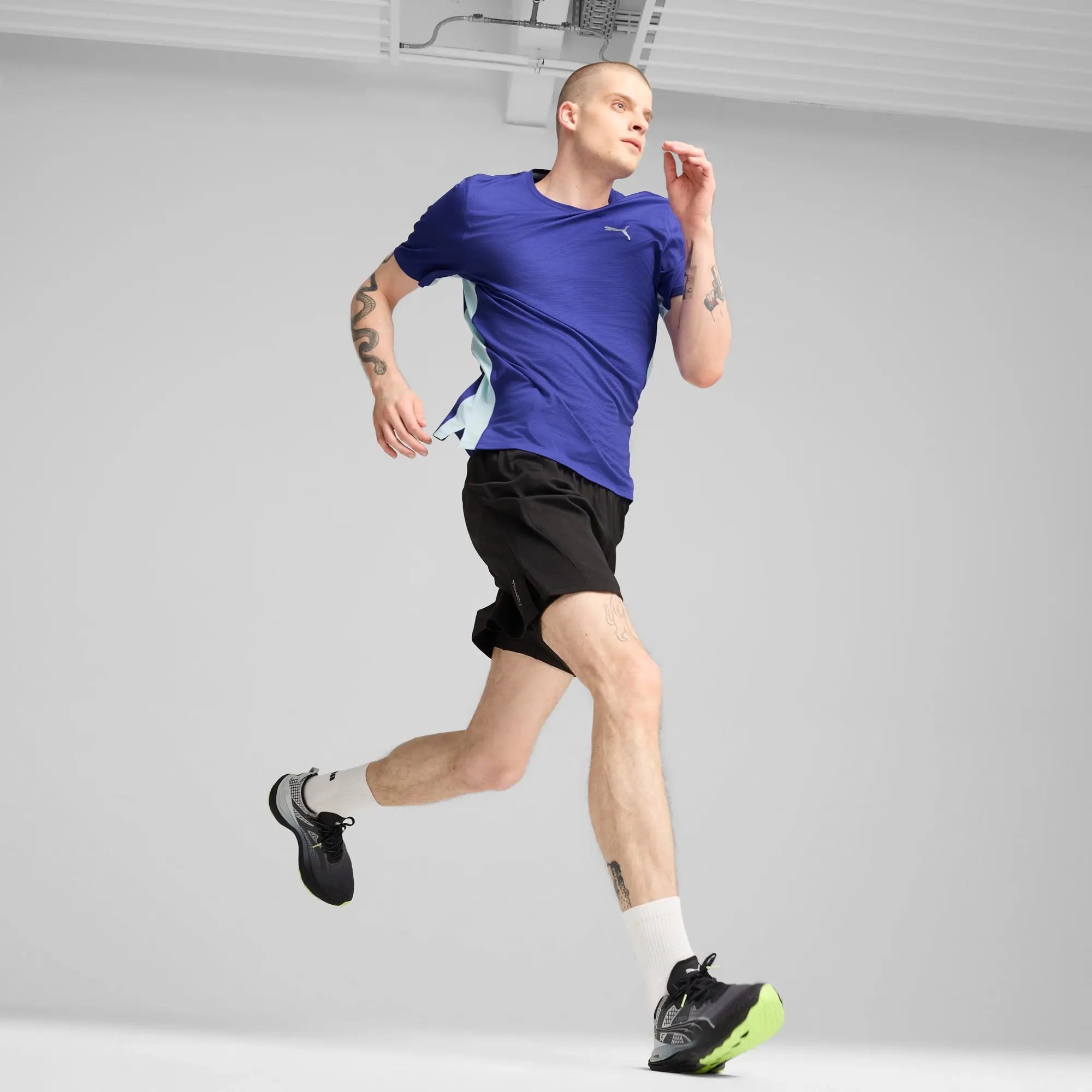 Puma Run Favorite Velocity Tee Running Top Mens - Blue