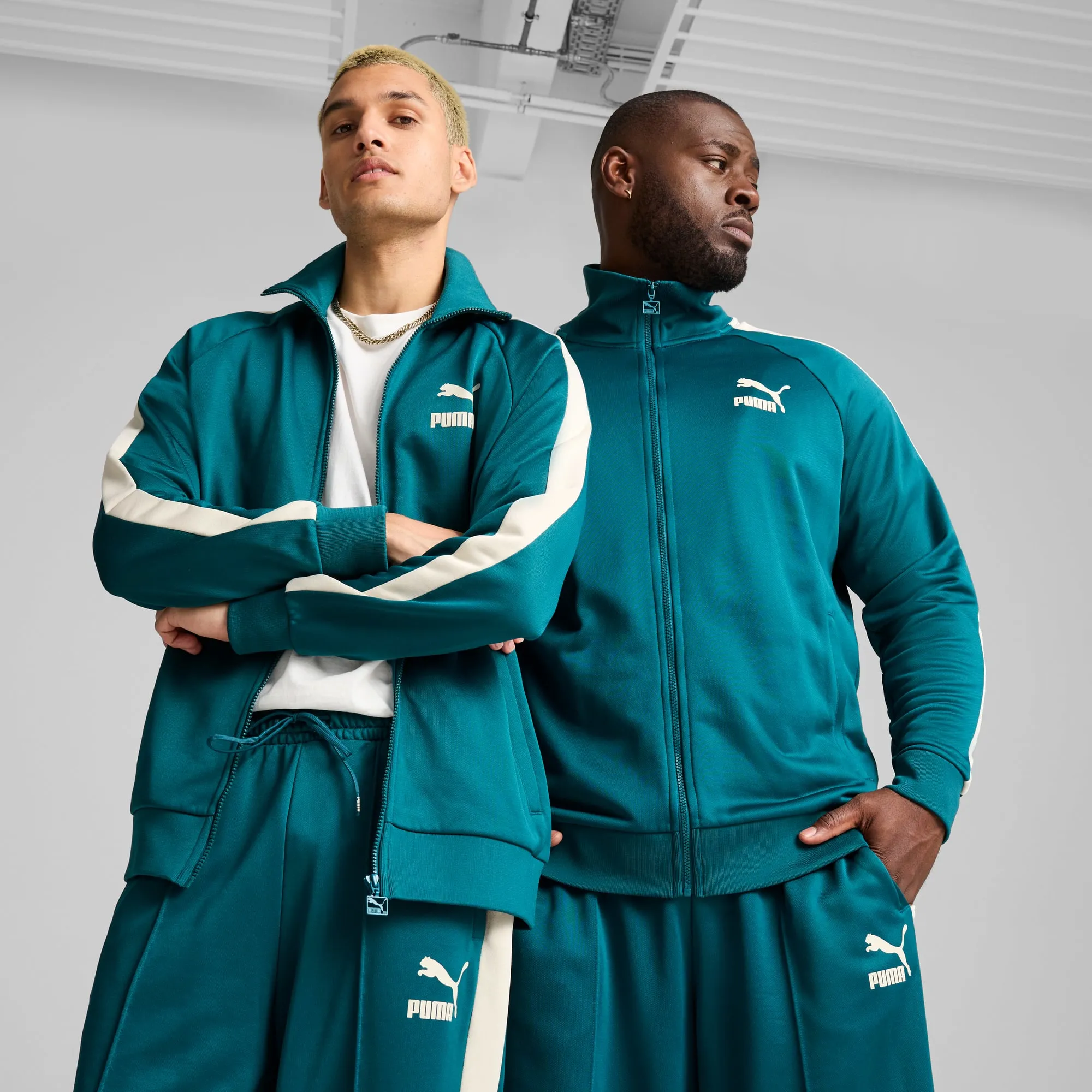 PUMA T7 Iconic Track Jacket Men, Cold Green | 539484_22 | FOOTY.COM