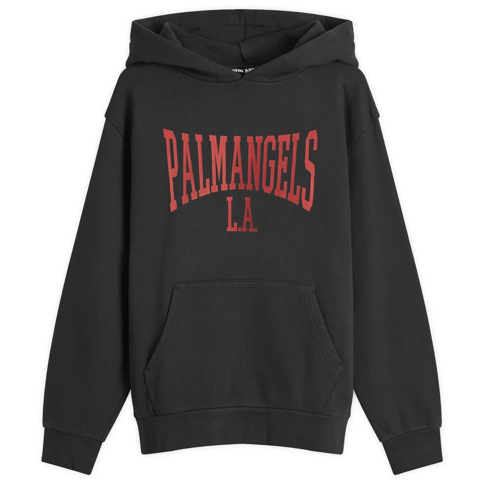 Palm Angels Men's College Logo Popover Hoodie Black