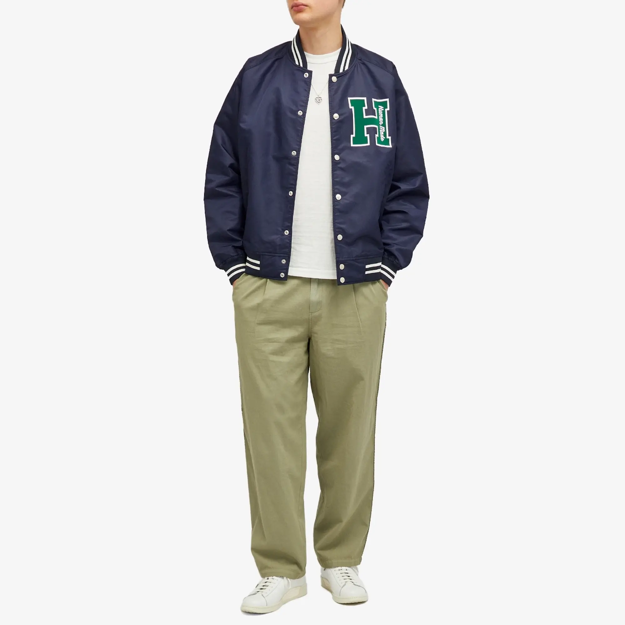 Human Made Men's nylon stadium jacket Navy