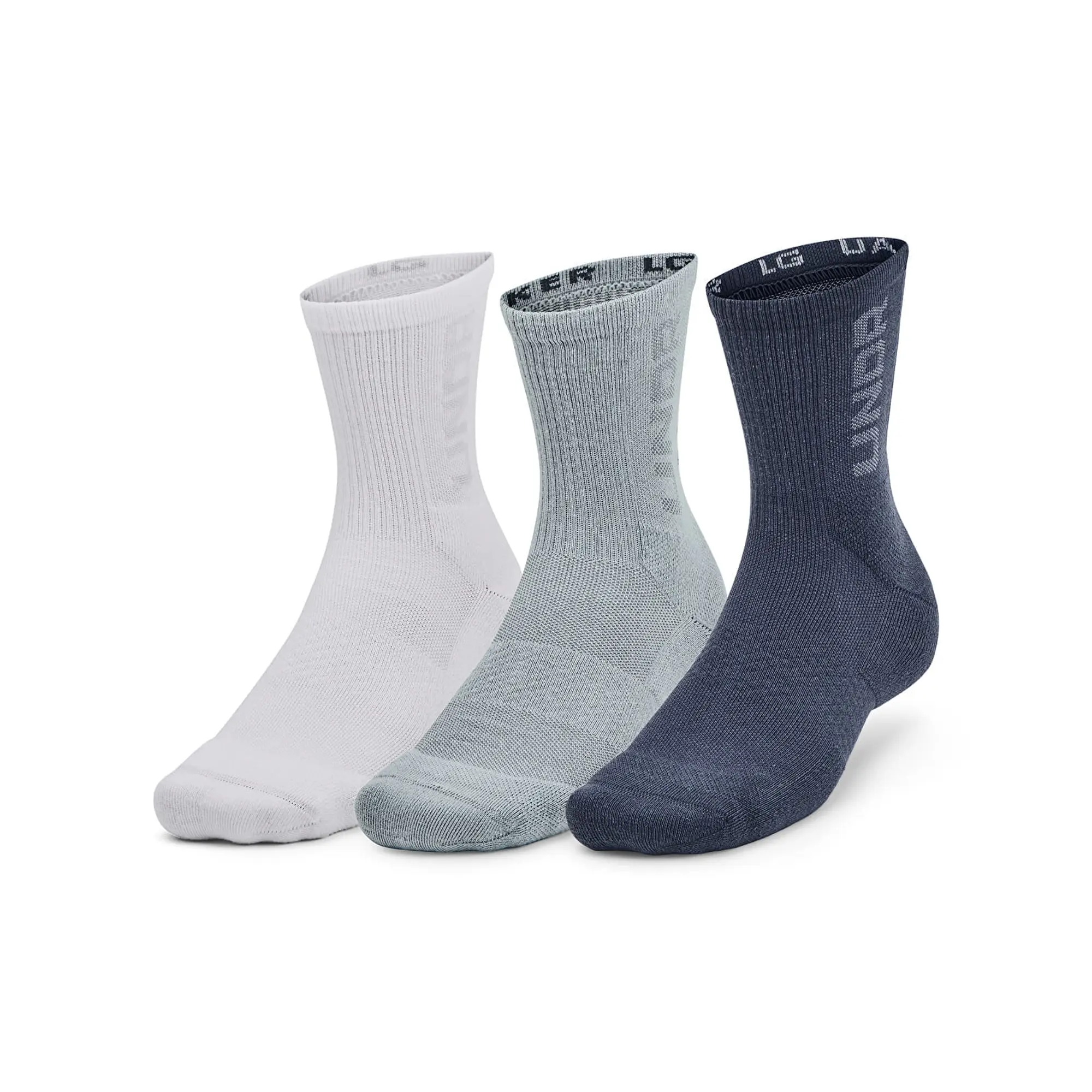 Under Armour 3 Maker Mid Crew 3-Pack Gray L