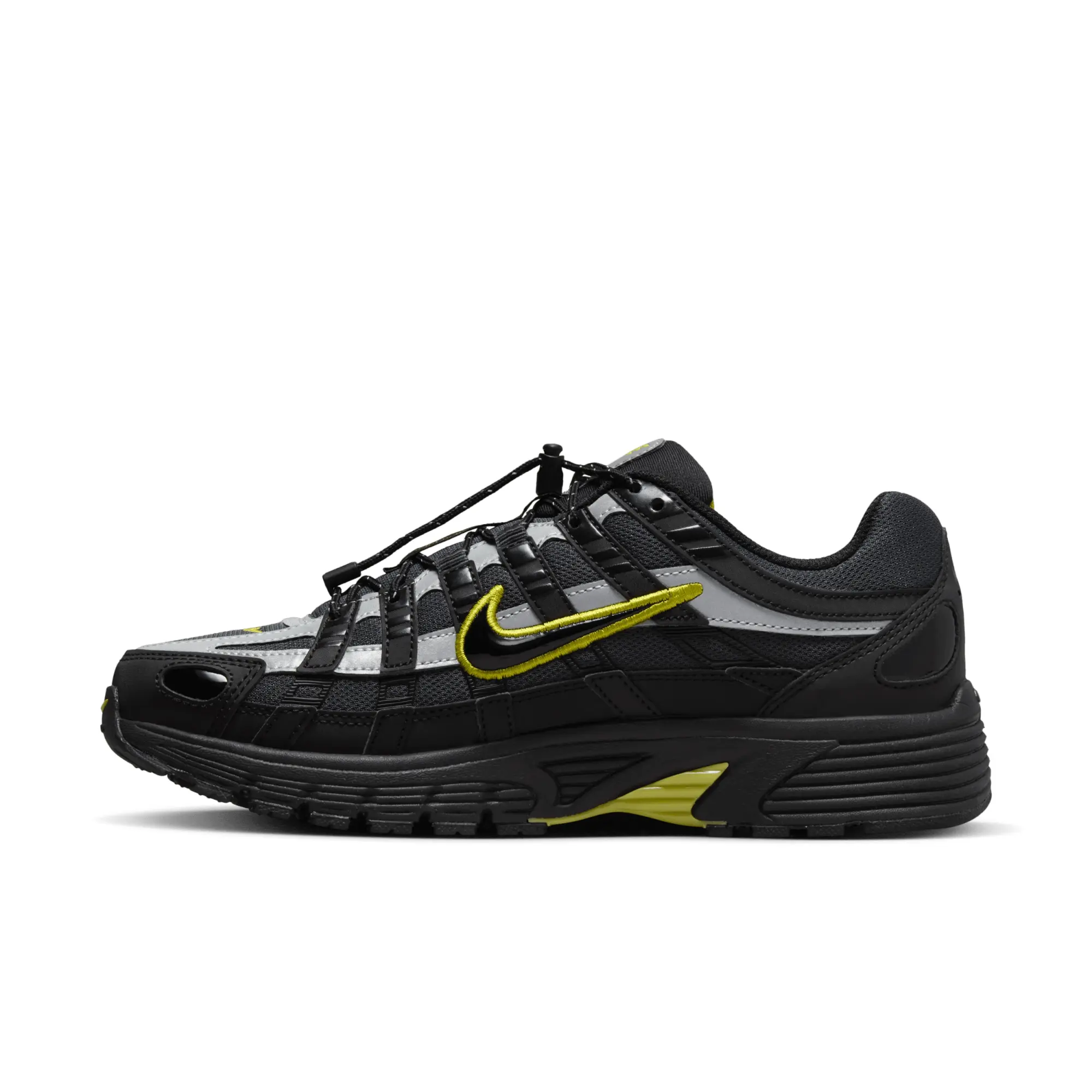 Nike P-6000 Unisex Trainers In Black And Voltage Green