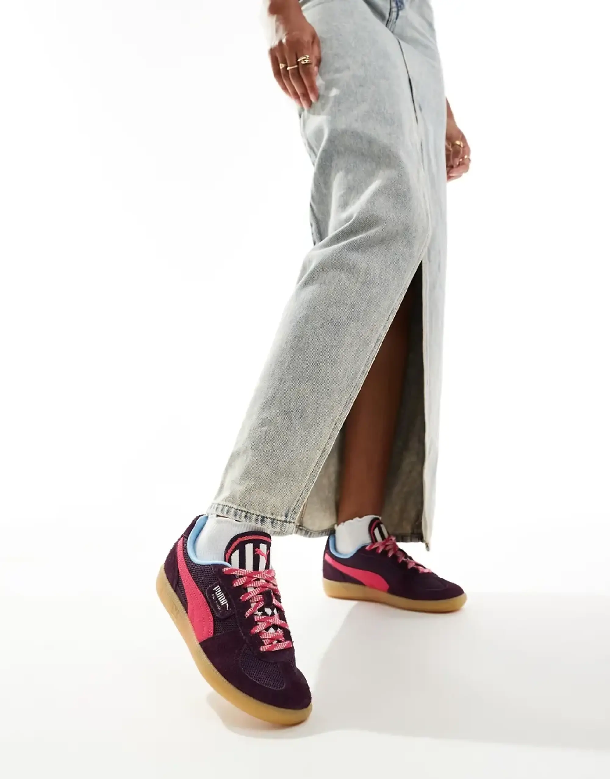 Puma Palermo Supertifo Trainers In Purple-Green