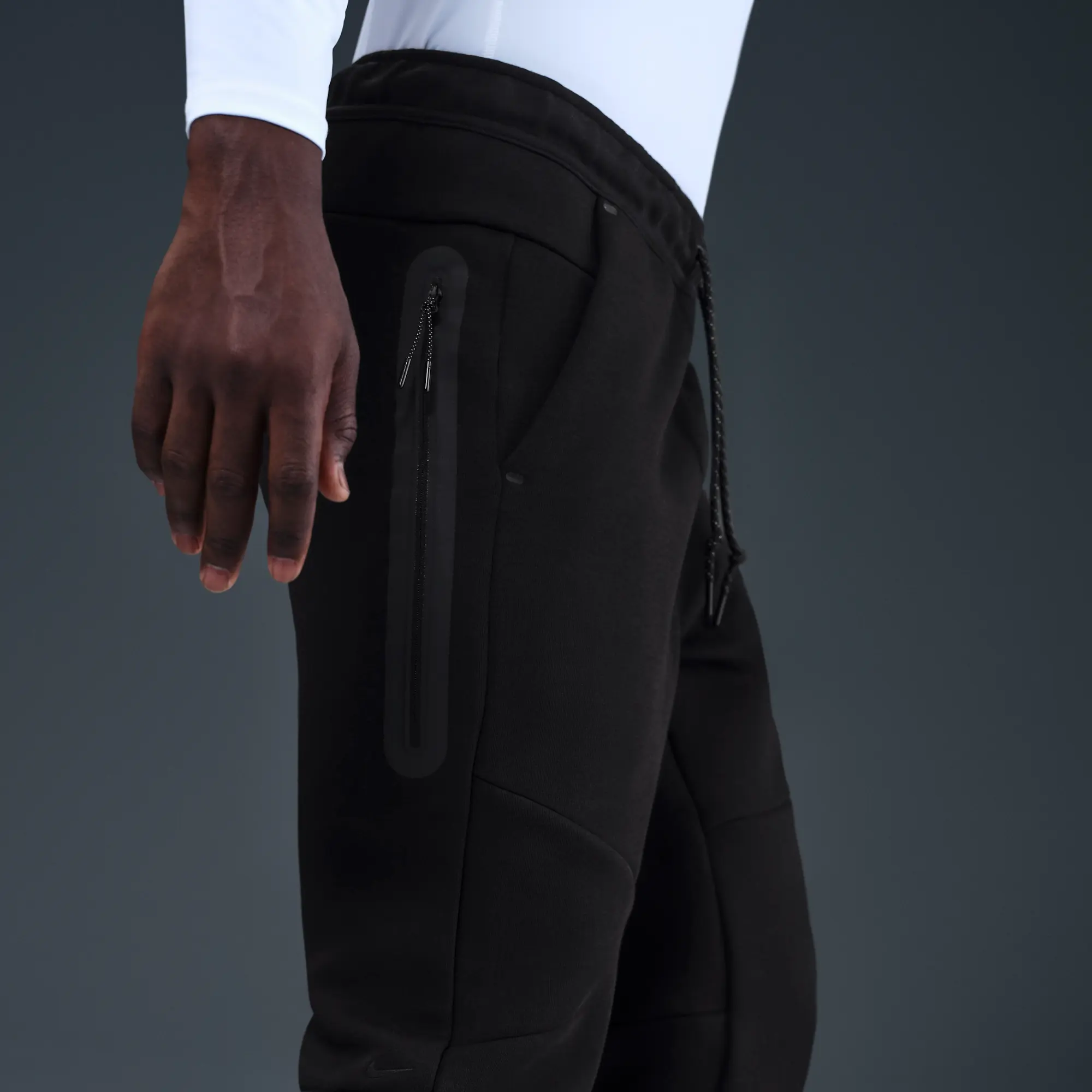 Nike Tech Men's Fleece Joggers - Black - Cotton/Polyester