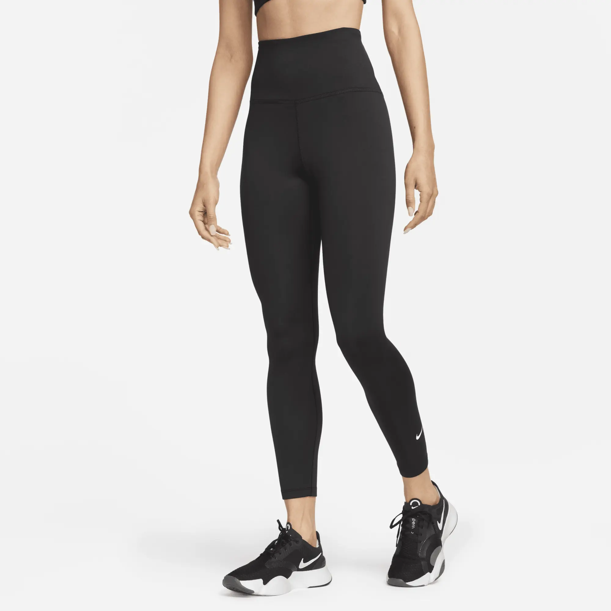 Nike Therma-FIT One Women's High-Waisted 7/8 Leggings - Black - Polyester/Elastane