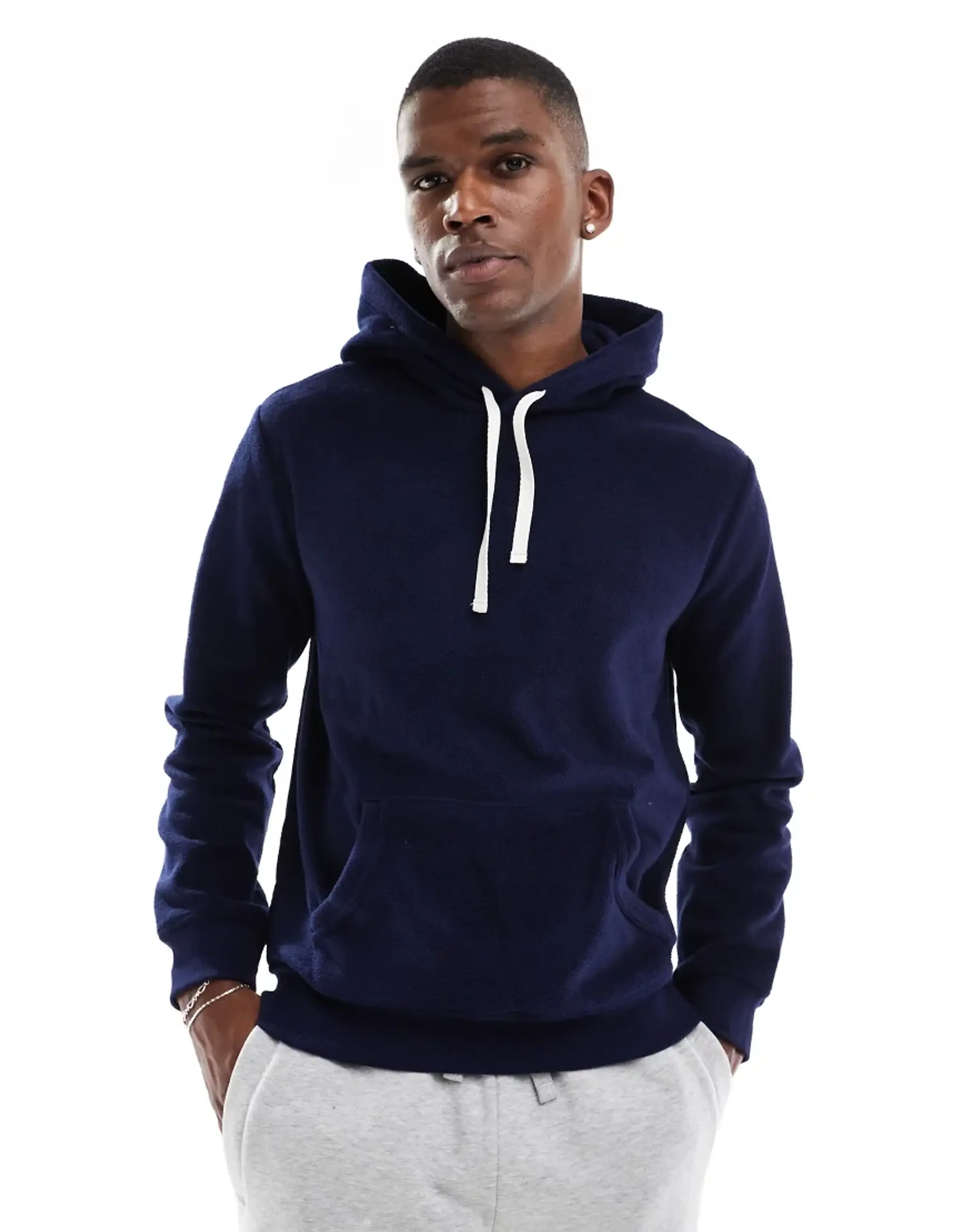 Polo Ralph Lauren Lounge Hoodie With Hem Logo In Navy