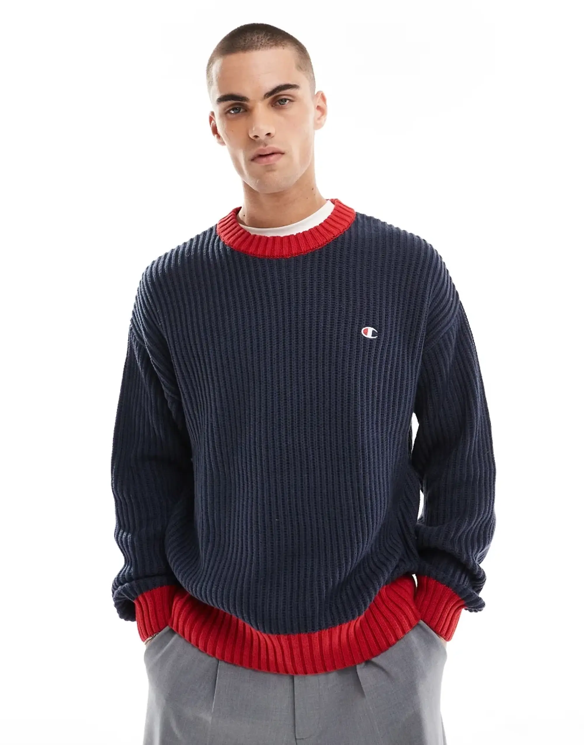 Champion Rochester Collegiate Jumper In Navy And Red