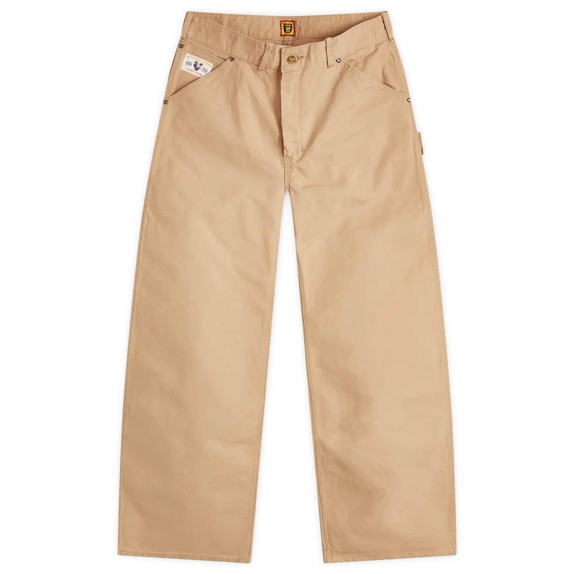 Human Made Men's Washed Duck Work Pants Beige